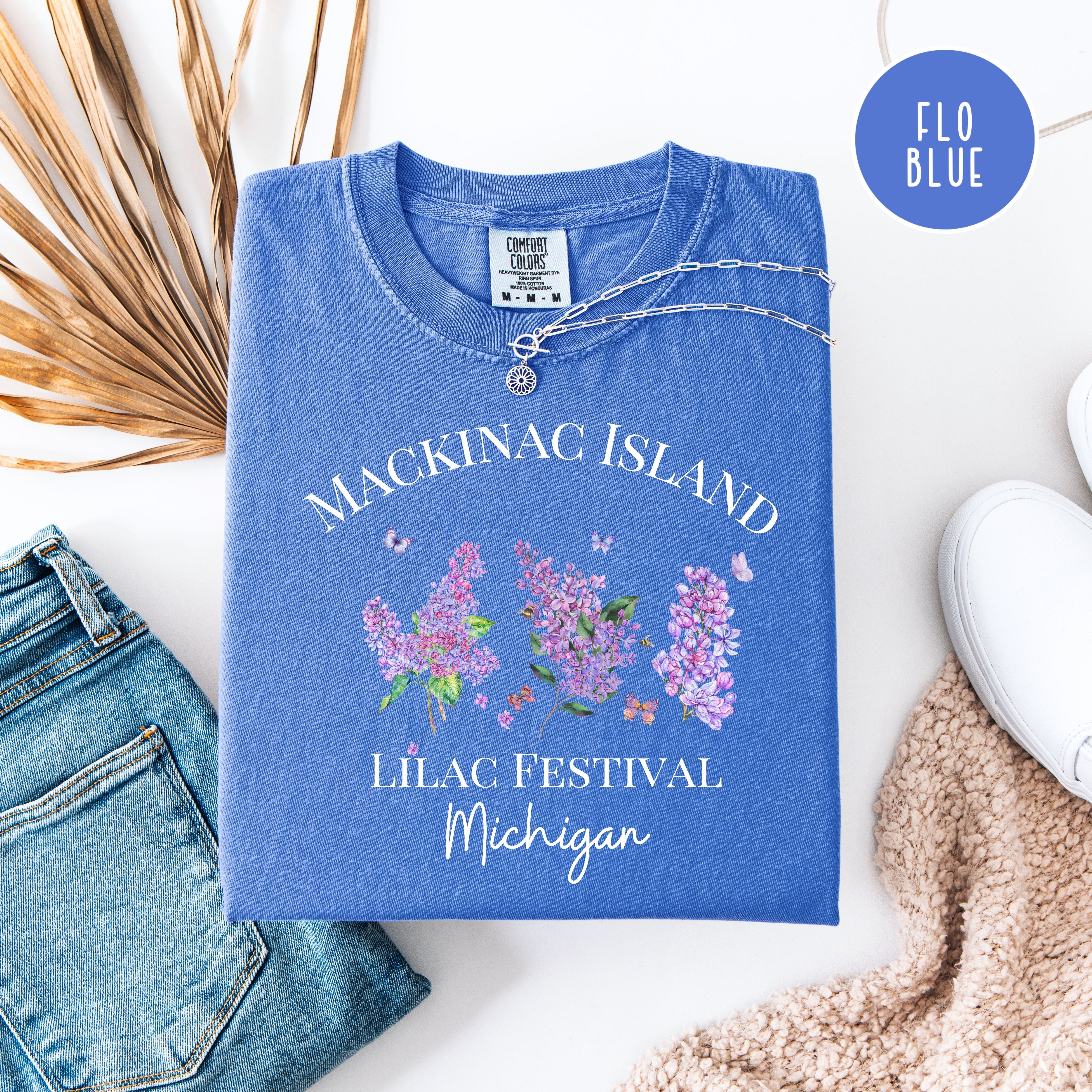 Mackinac Island Michigan Lilac Festival Comfort Colors Tee by CindylBoutiqueShop.com