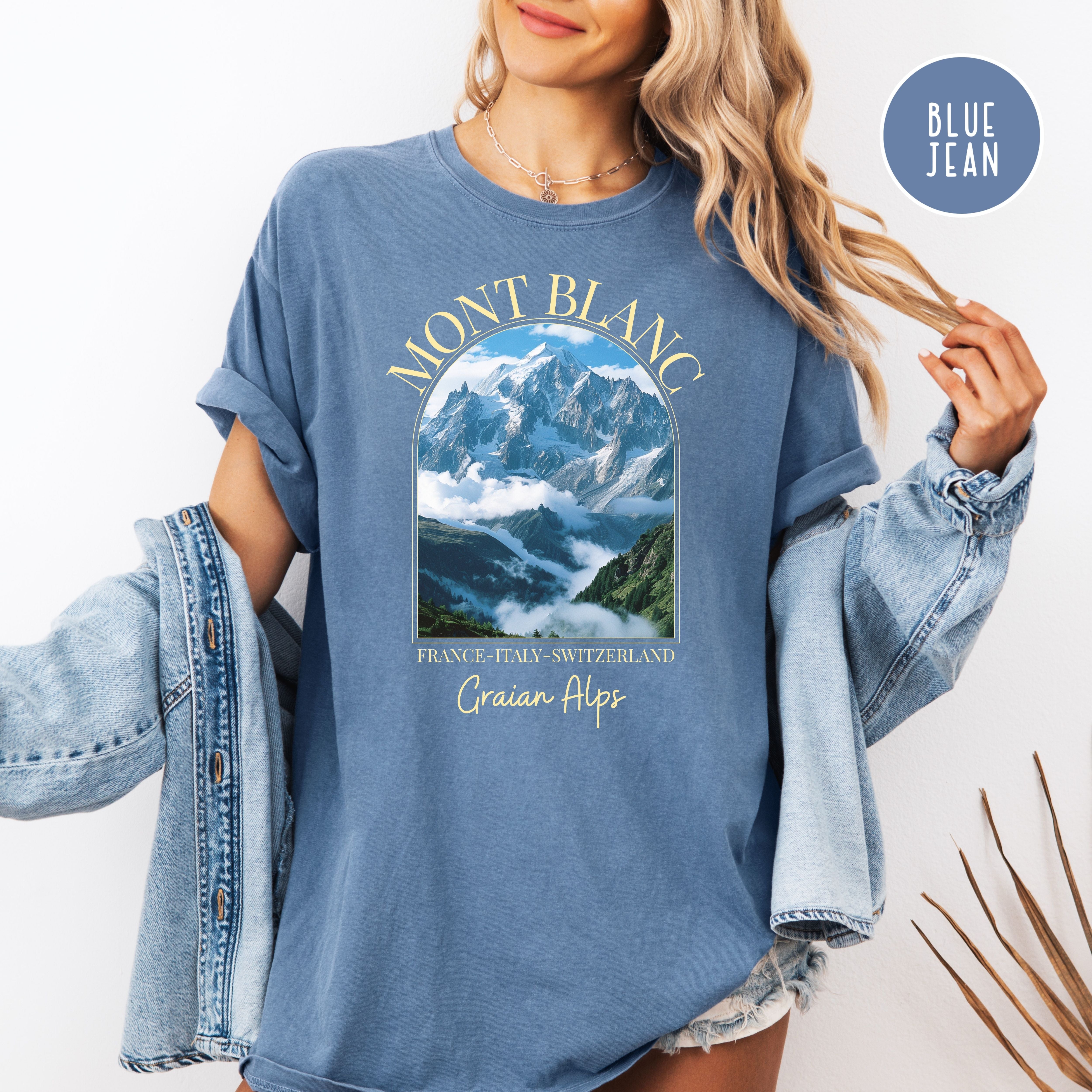 Mont Blanc Mountain France-Italy-Switzerland Comfort Colors Tee