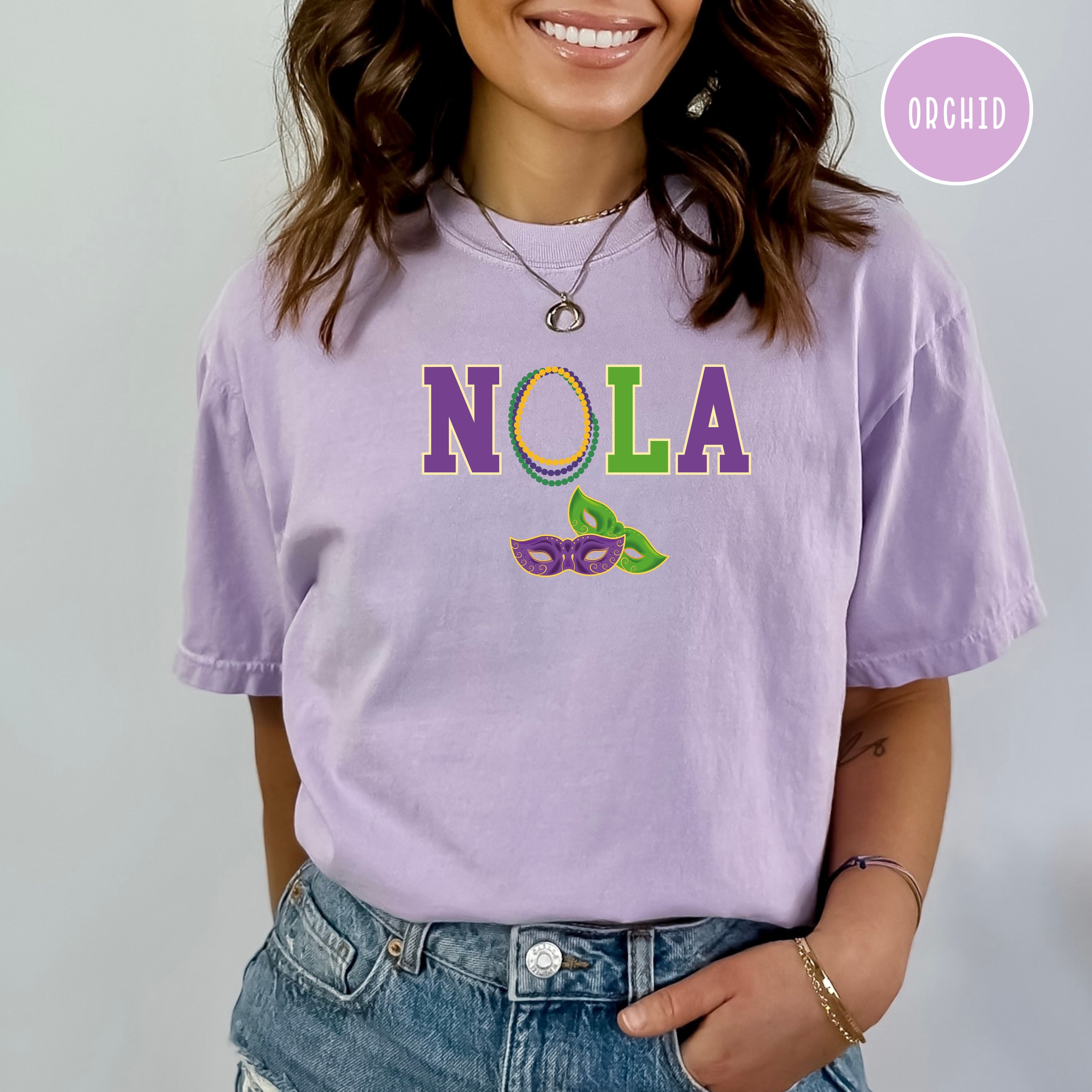 NOLA New Orleans Mardi Gras Comfort Colors® Tee