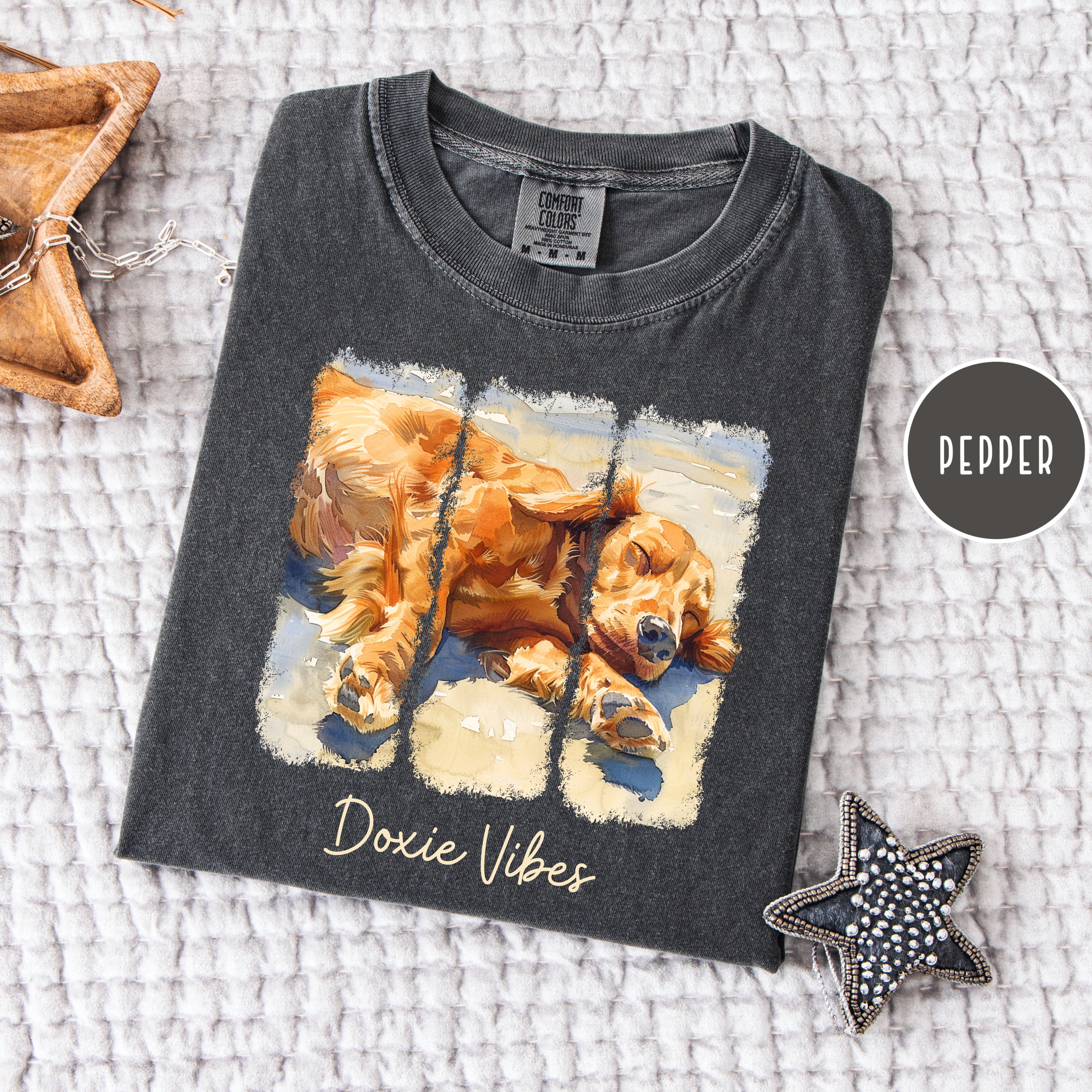 Dachshund Lover Comfort Colors T-Shirt, Doxie Mom Gift, Dog Lover Shirt