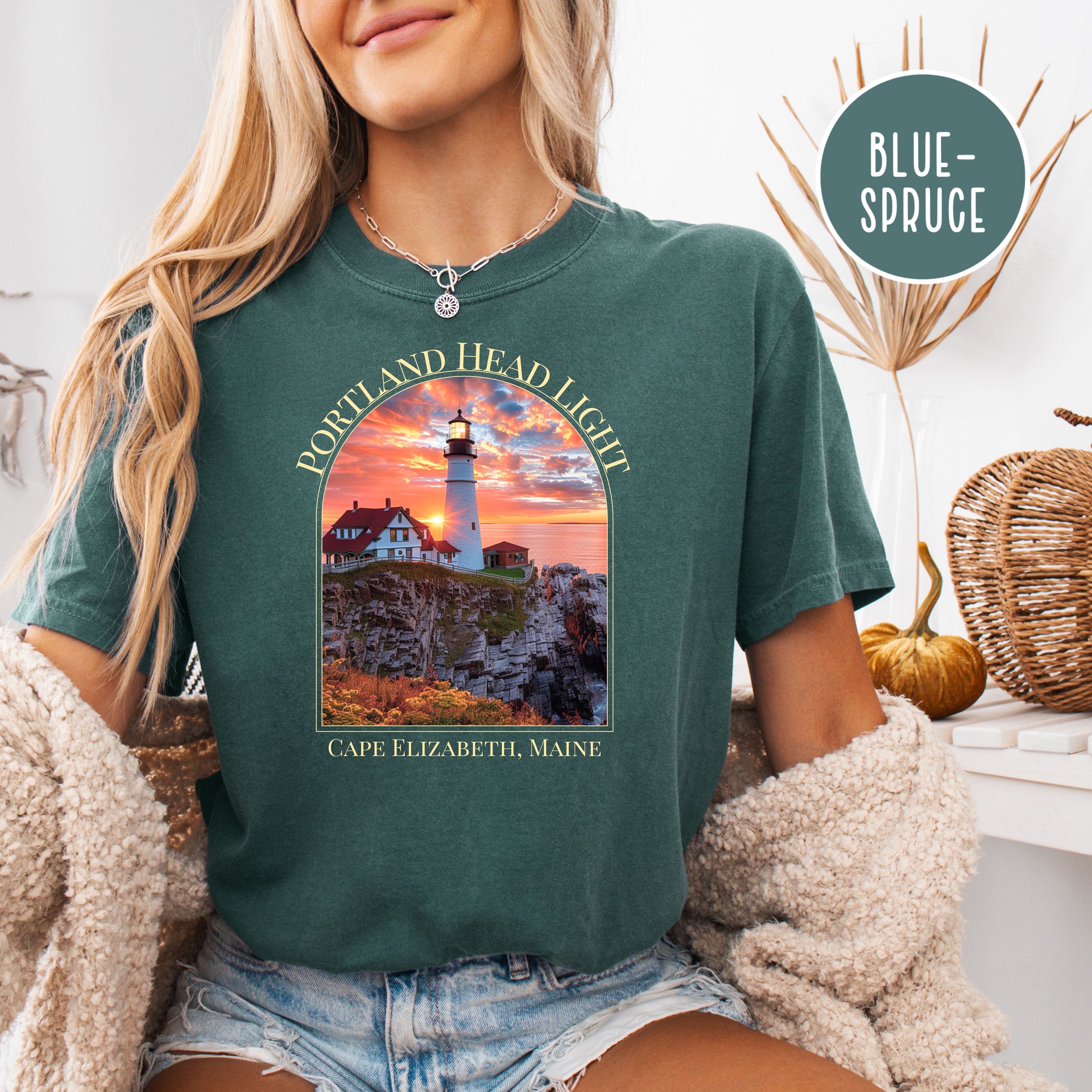 Portland Head Light Cape Elizabeth Maine Comfort Colors® Tee