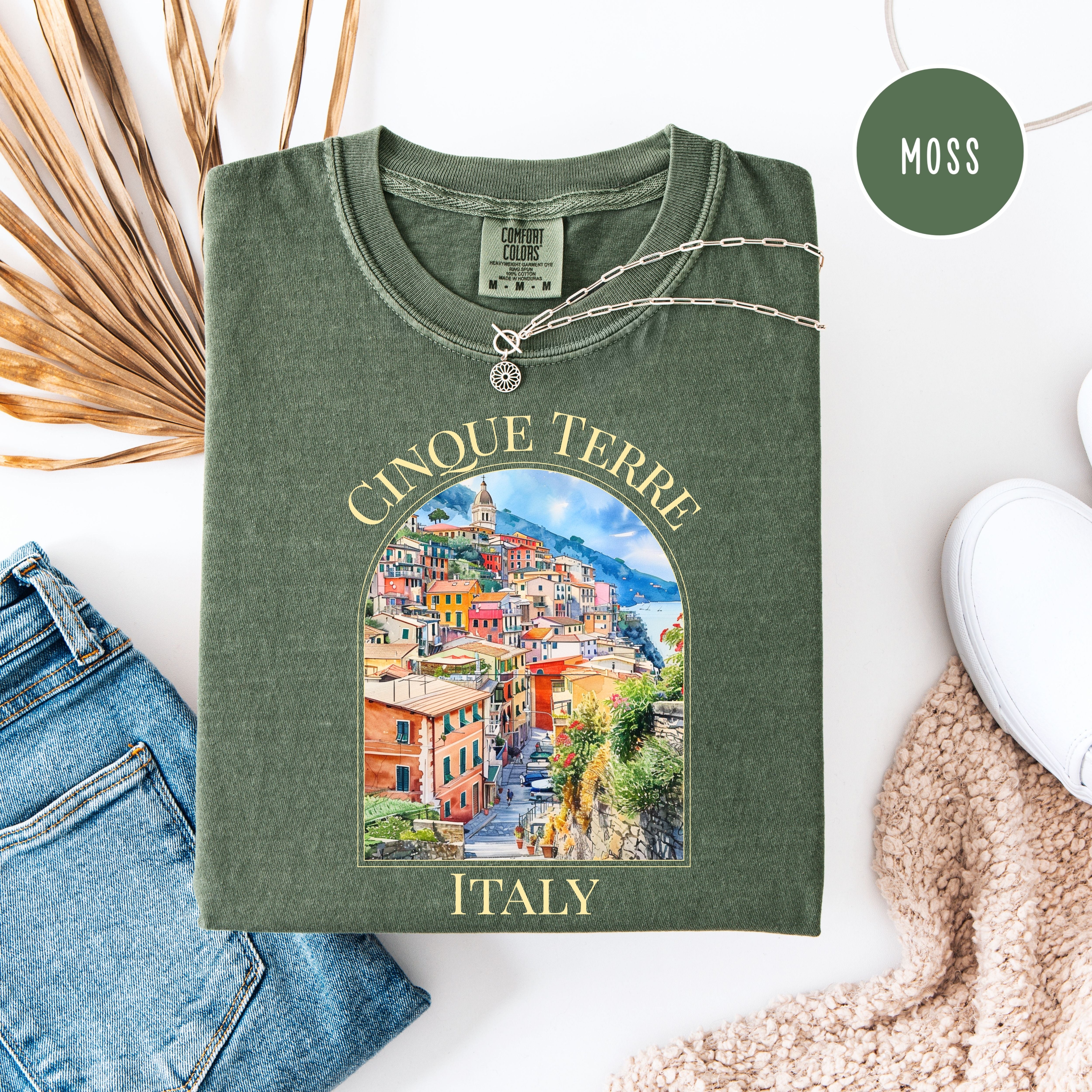 Cinque Terre Italy Unisex Comfort Colors T-Shirt, Italy Vacation Shirt, Italy Gift Shirt
