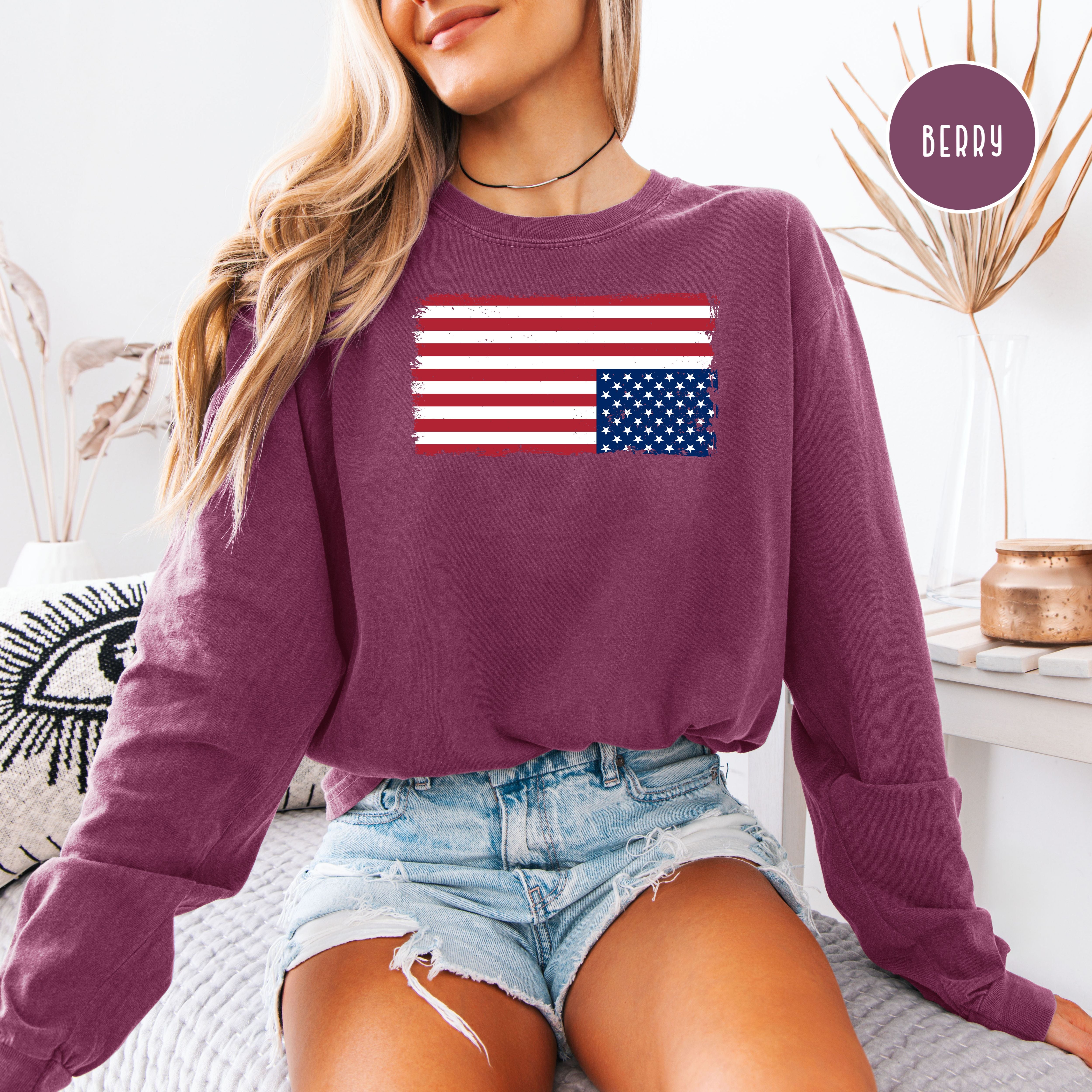 Upside Down Flag Anti Trump Admin Protest Comfort Colors Democrat Gift Shirt