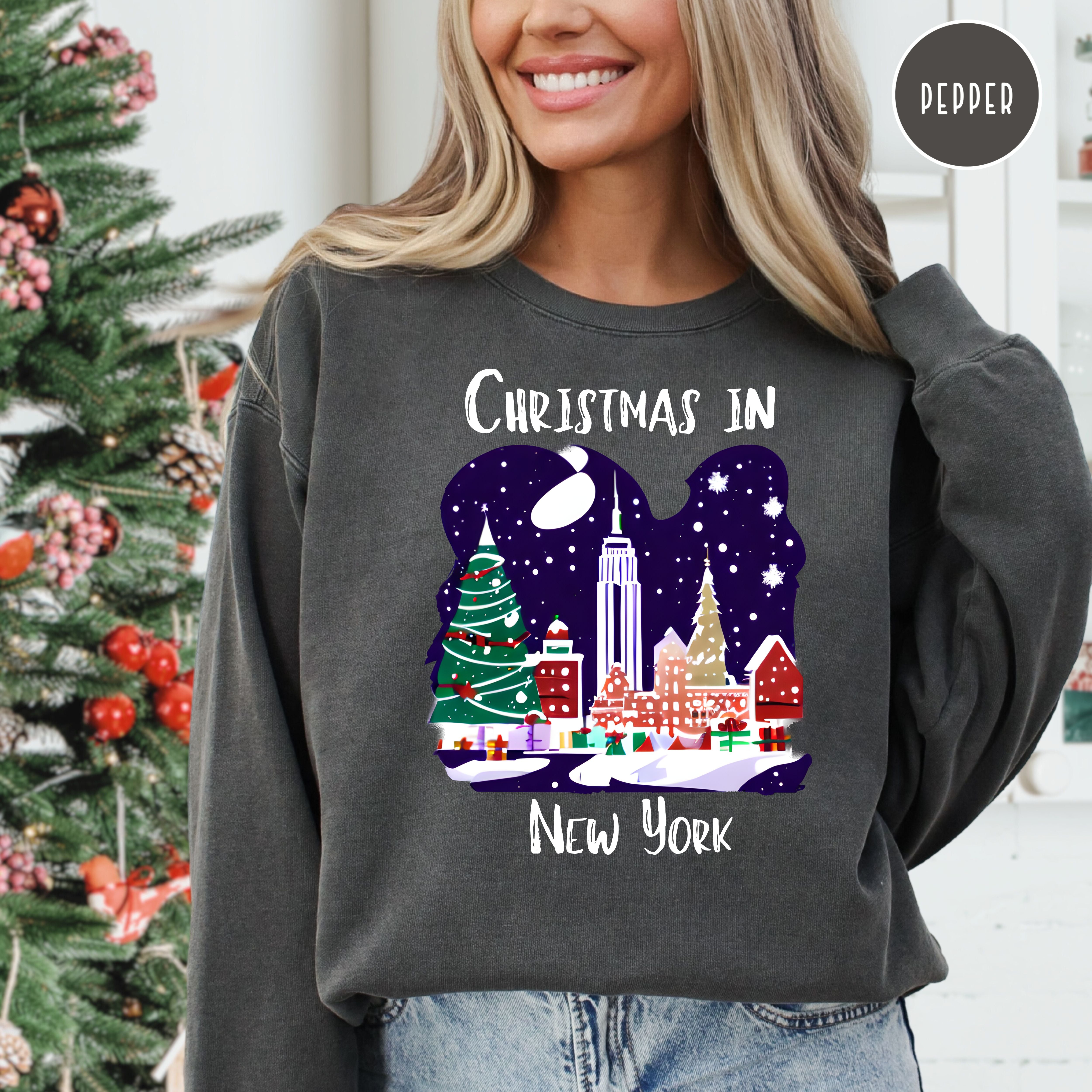 Christmas in New York City Comfort Colors® Sweatshirt