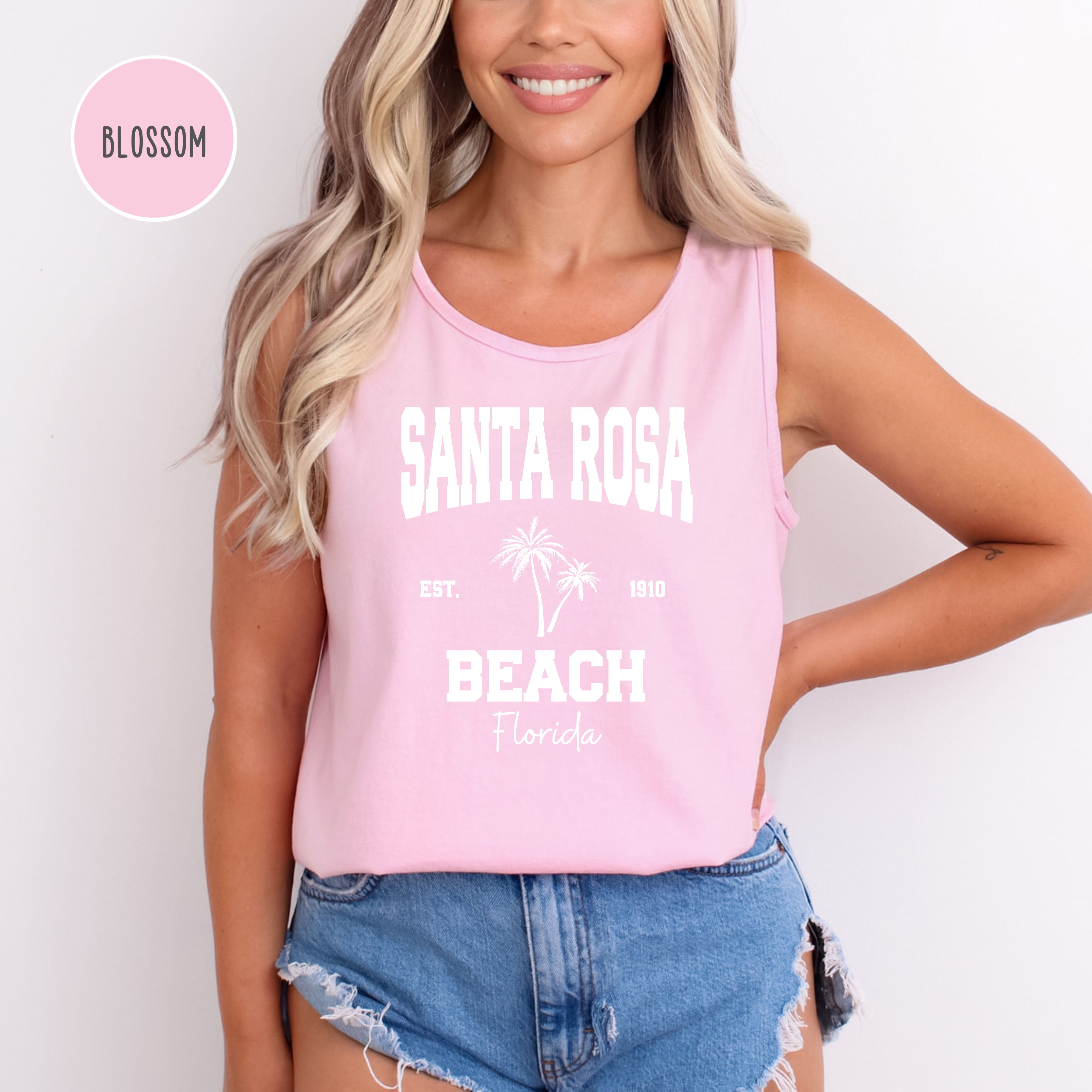 Santa Rosa Beach 30A Florida Comfort Colors Tank Top