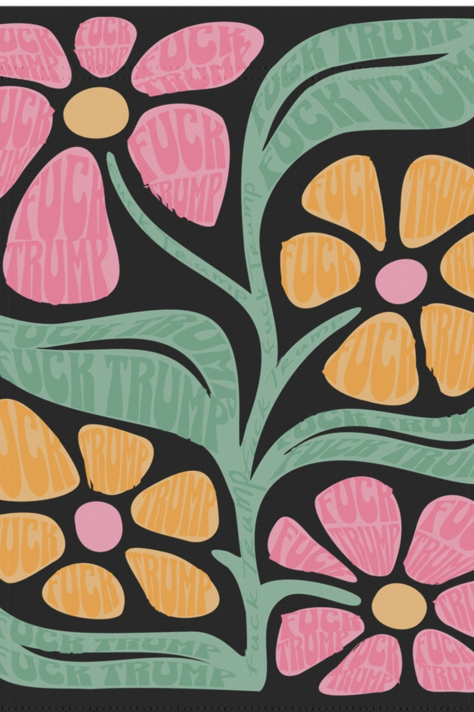 Subtle Fuck Trump Flower Garden Flag