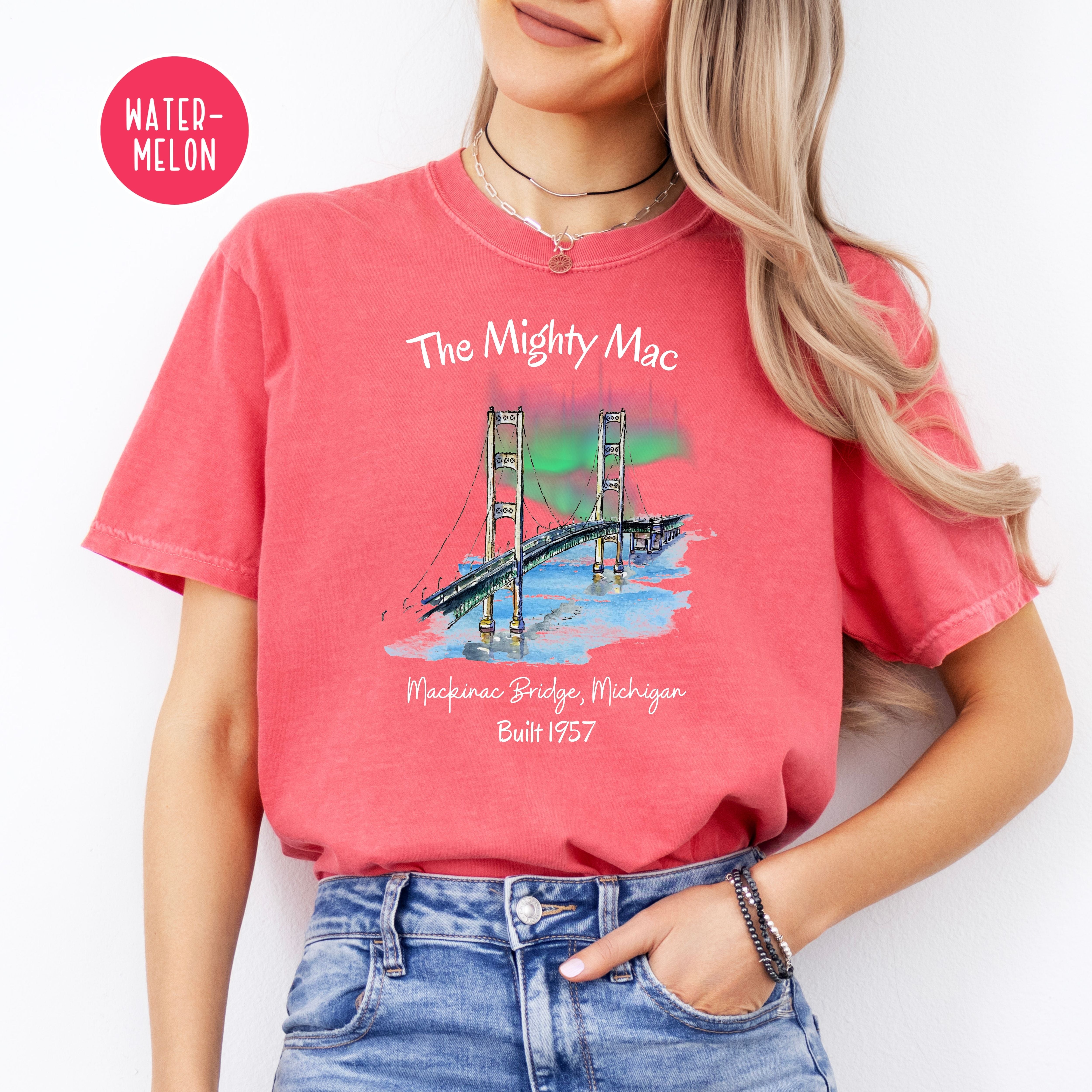 Northern Lights Over Mackinac Bridge Comfort Colors® Tee