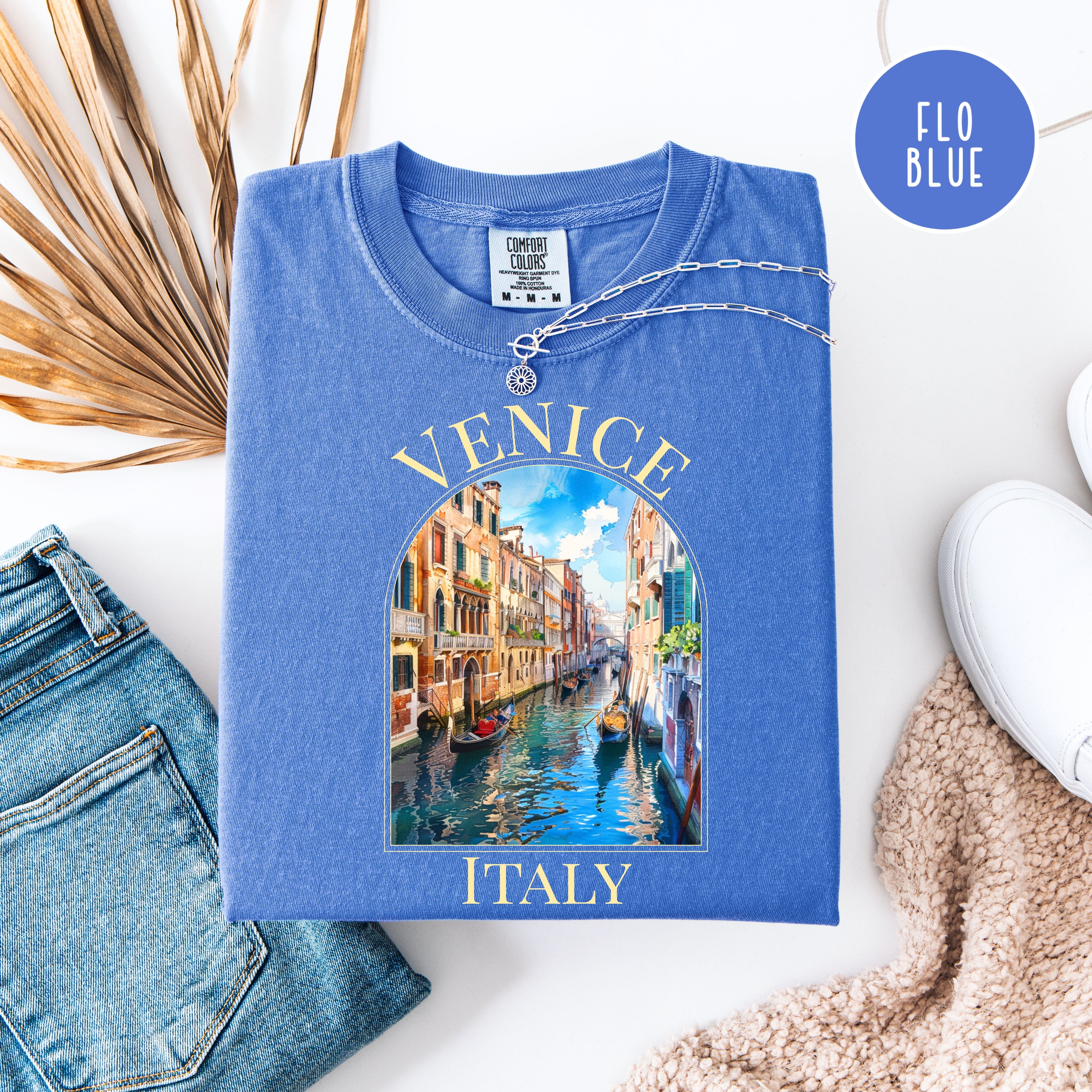 Venice Italy Canals Unisex Comfort Colors T-Shirt, Italy Vacation Shirt, Italy Gift Shirt