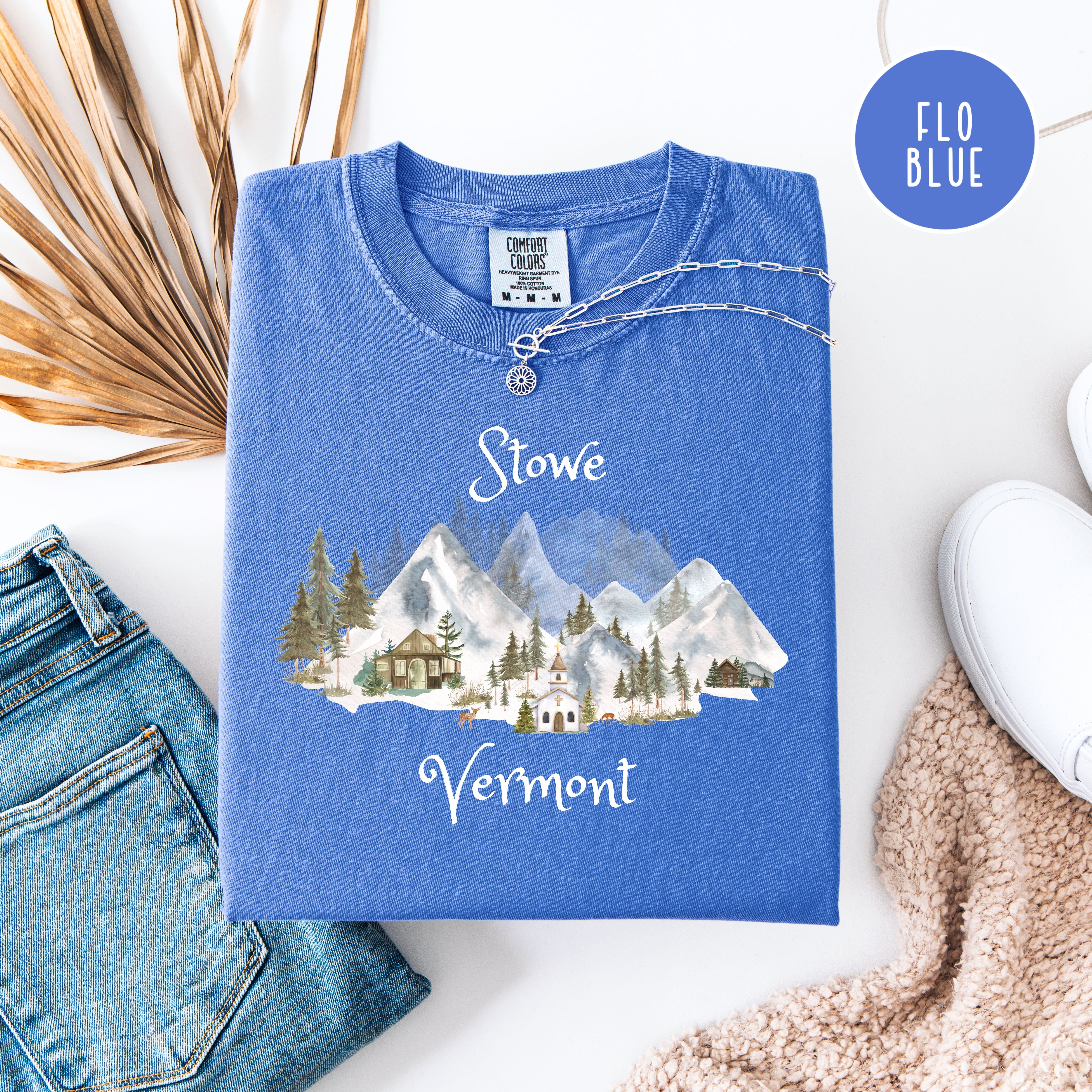 Stowe Vermont Unisex Comfort Colors Tee