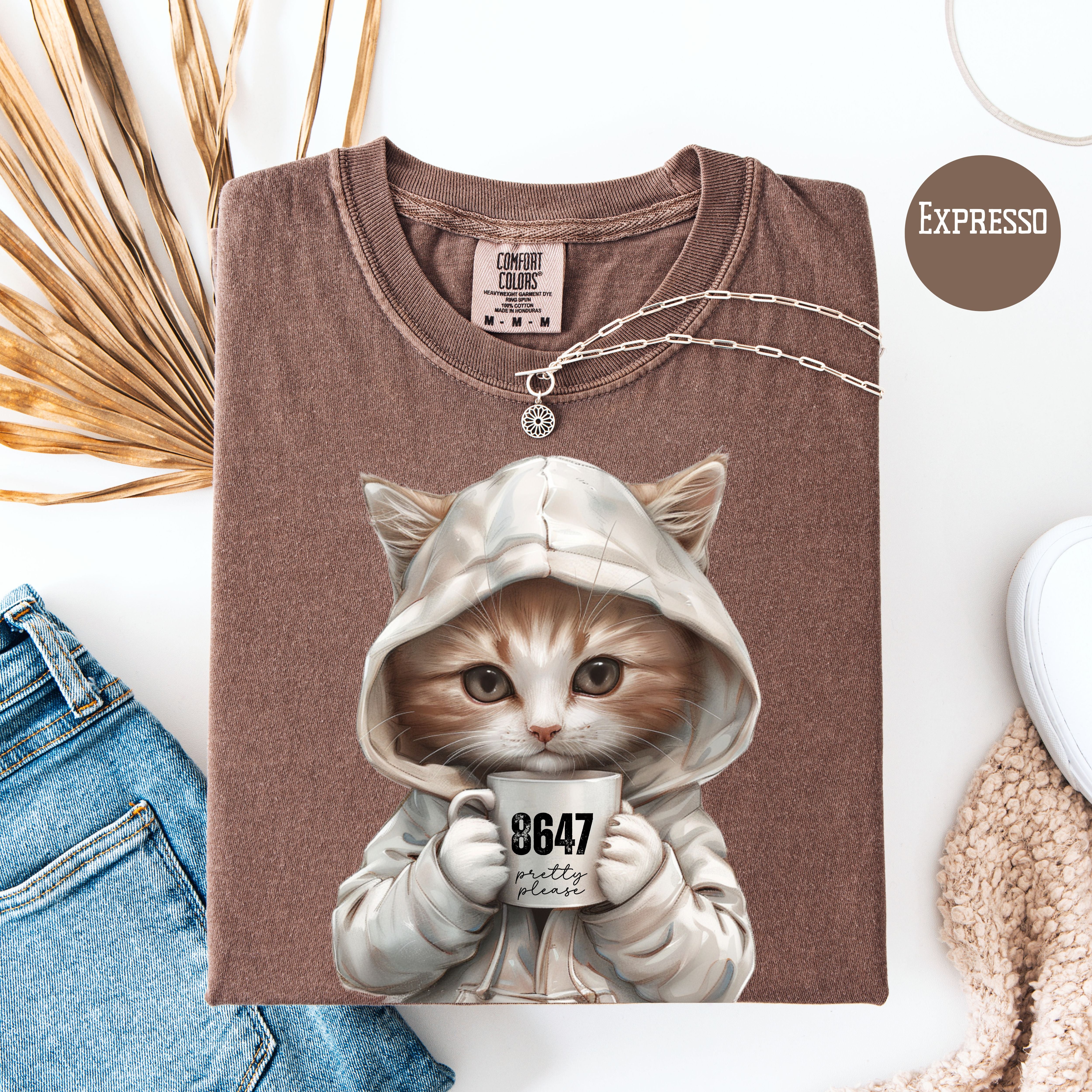 Anti-Trump Cat Lover 8647 Pretty Please Comfort Colors Trump Protest Political Gift Tee