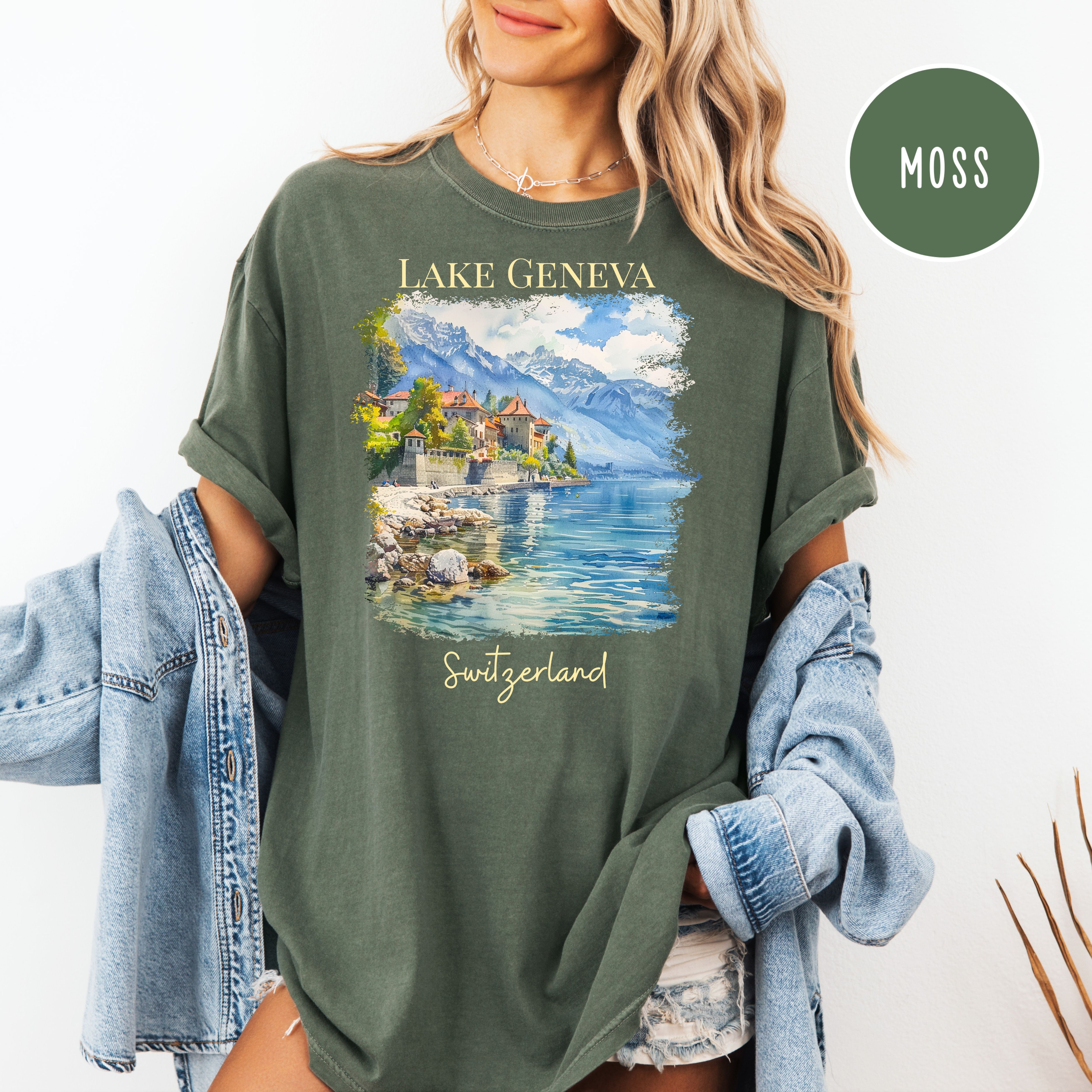 Lake Geneva Switzerland Comfort Colors Adult Unisex Vacation Gift Tee
