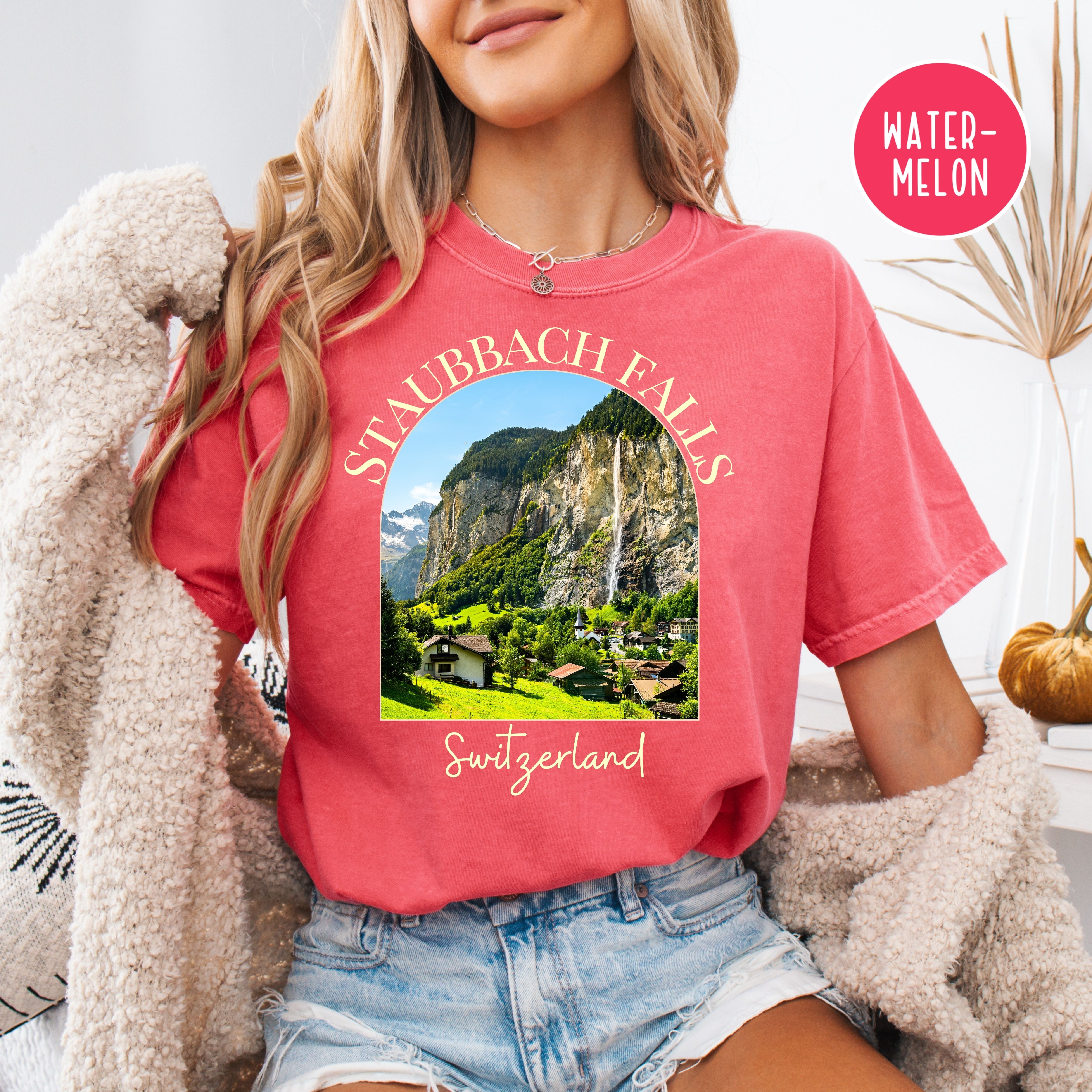Switzerland Staubbach Falls Comfort Colors® Tee