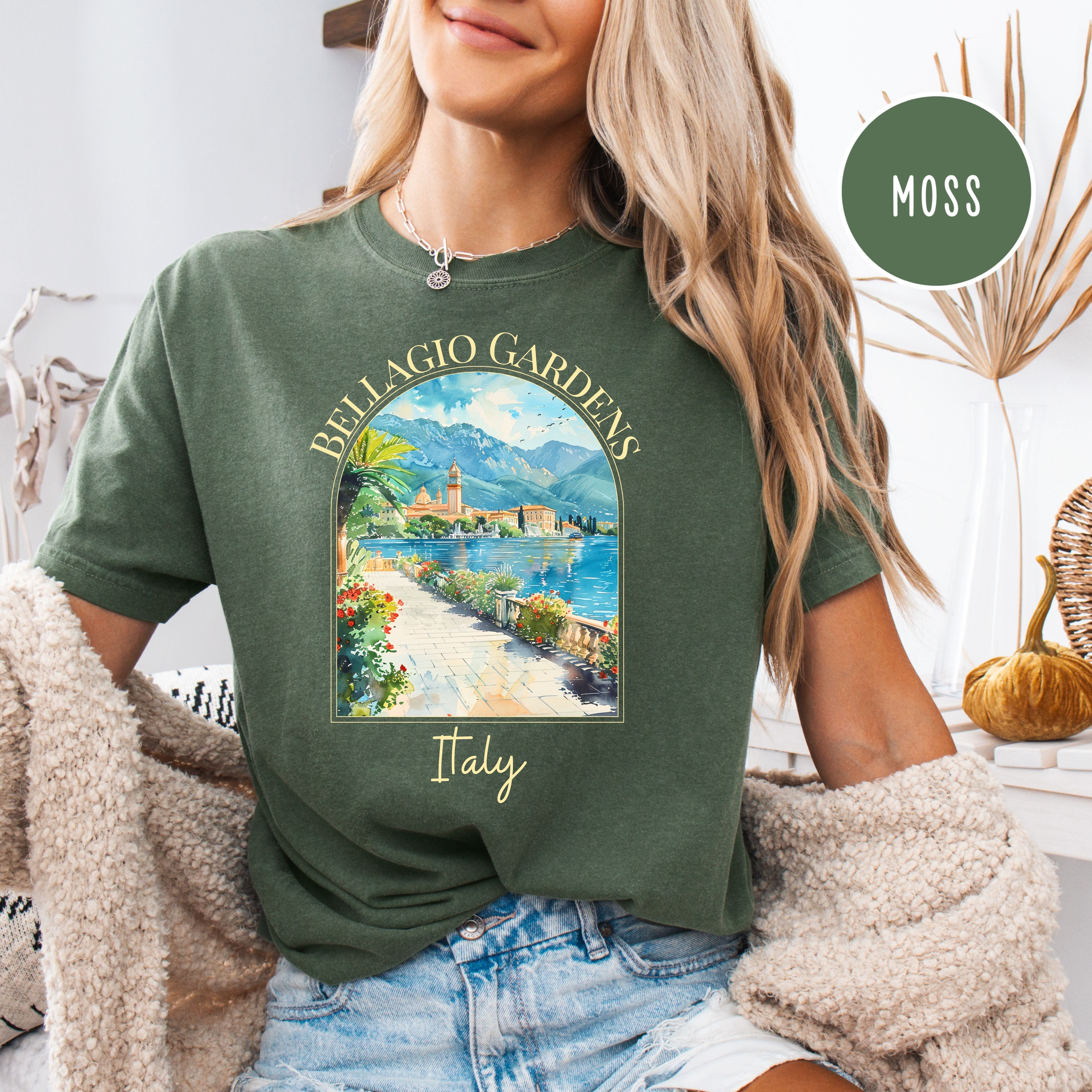 Bellagio Gardens Italy Comfort Colors Tee
