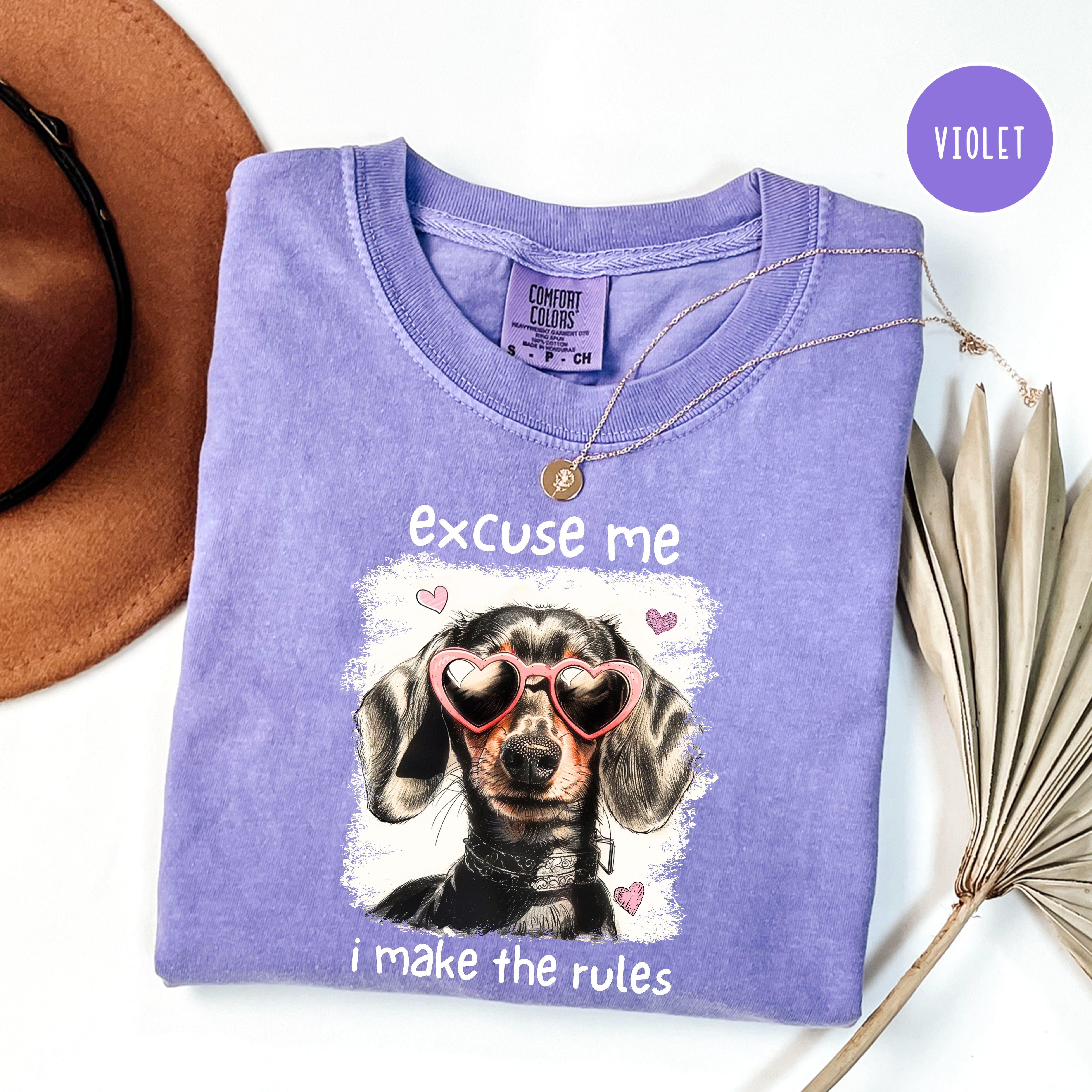 Funny Dog Lover Comfort Colors T-Shirt, Oldest Child Humor, Dog Mom Gift Shirt, Dachshund Lover Tee, Doxie Lover, Sausage Dog Funny Shirt