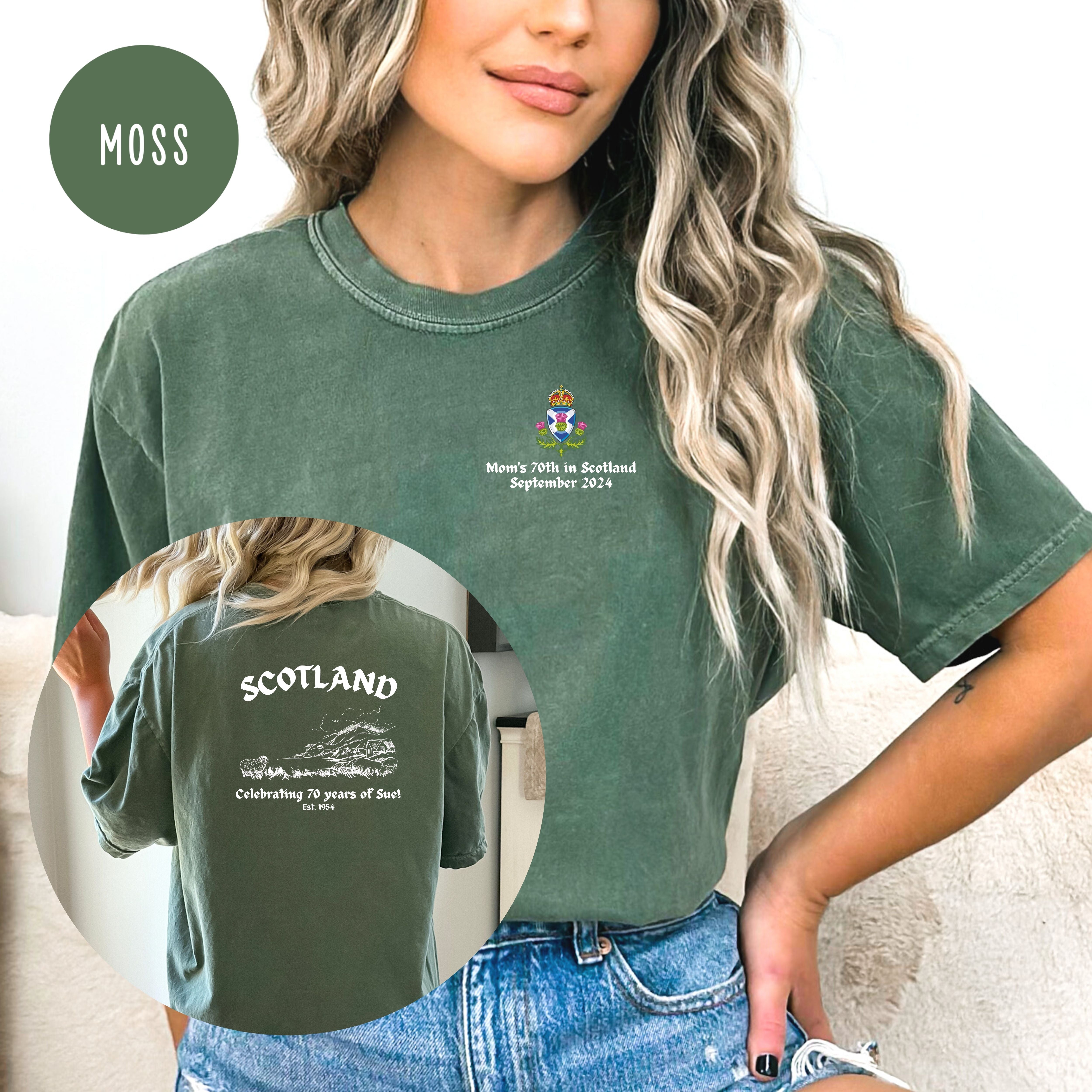 Scotland Personalized Birthday Celebration Comfort Colors® Tee Shirts