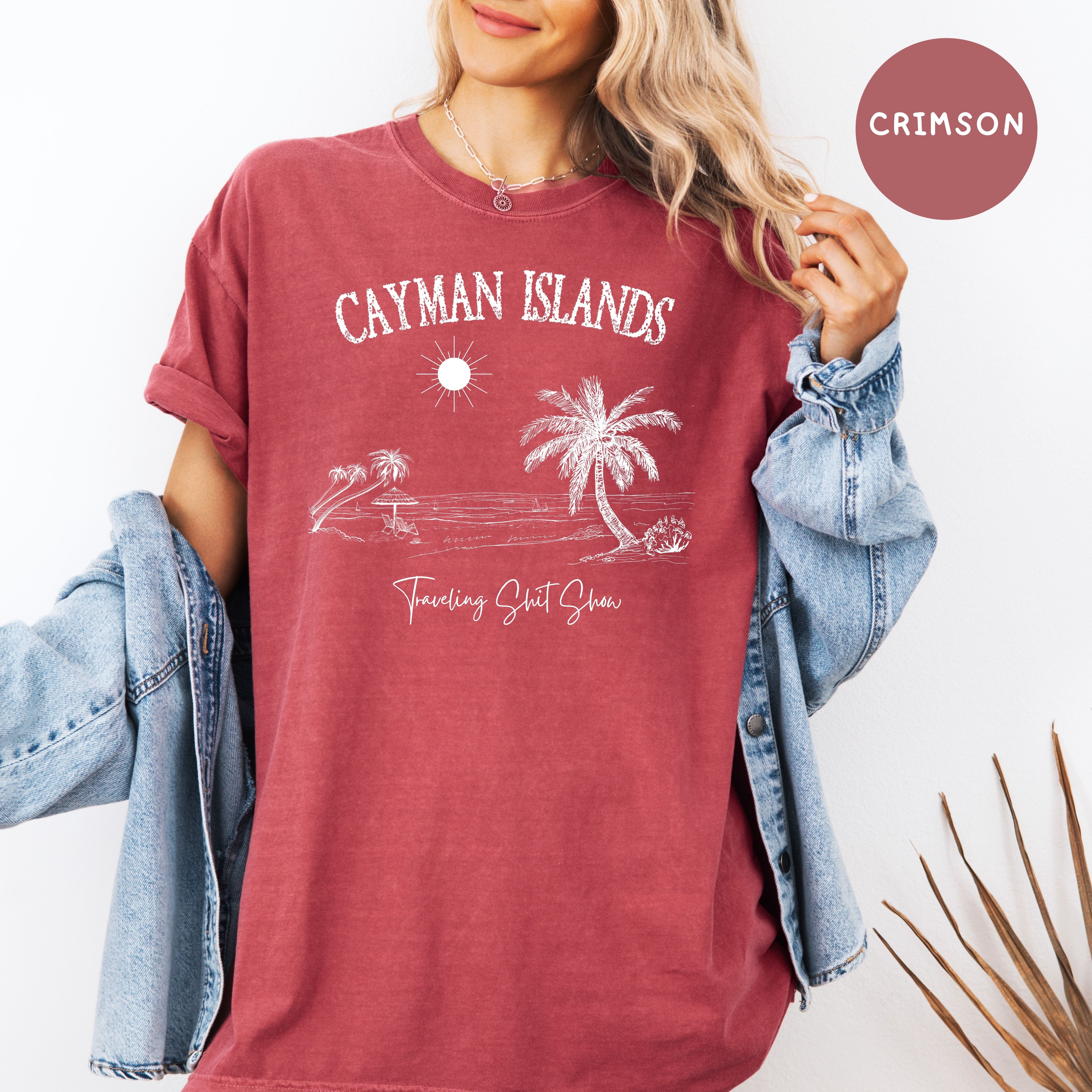 Custom Cayman Islands Caribbean Comfort Colors T-Shirt, The Traveling Shit Show