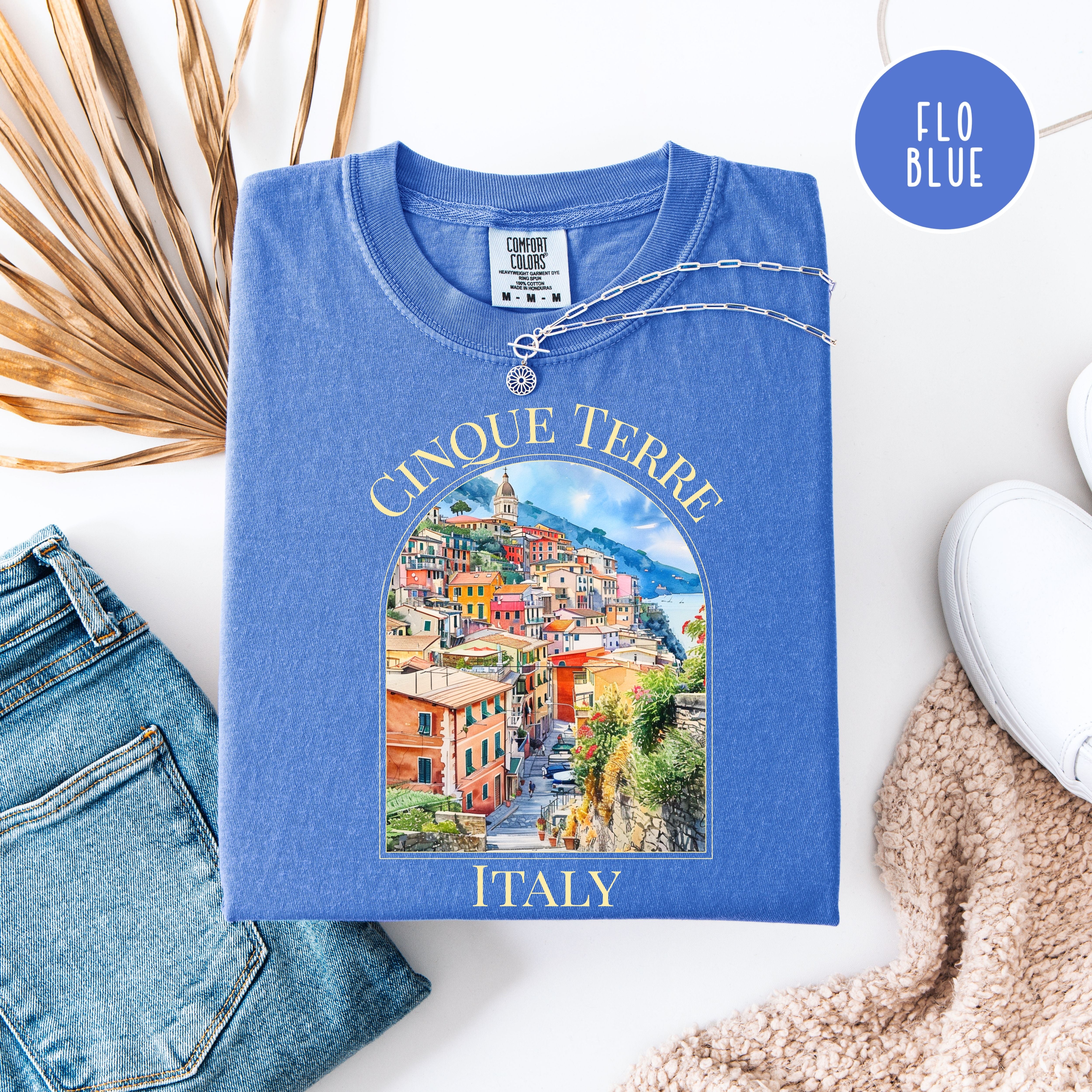 Cinque Terre Italy Unisex Comfort Colors T-Shirt, Italy Vacation Shirt, Italy Gift Shirt