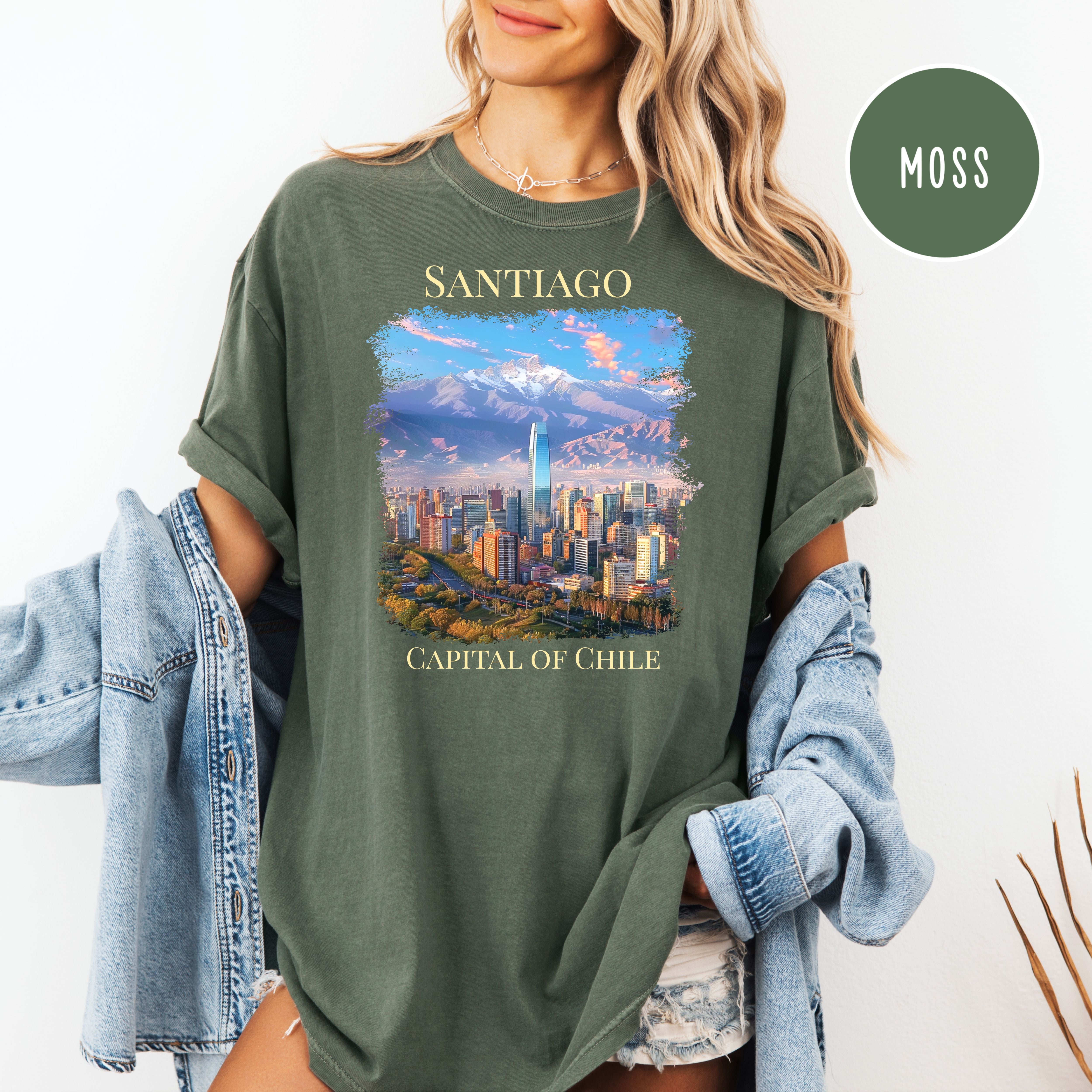 Santiago Capital City of Chile Comfort Colors Tee Shirt