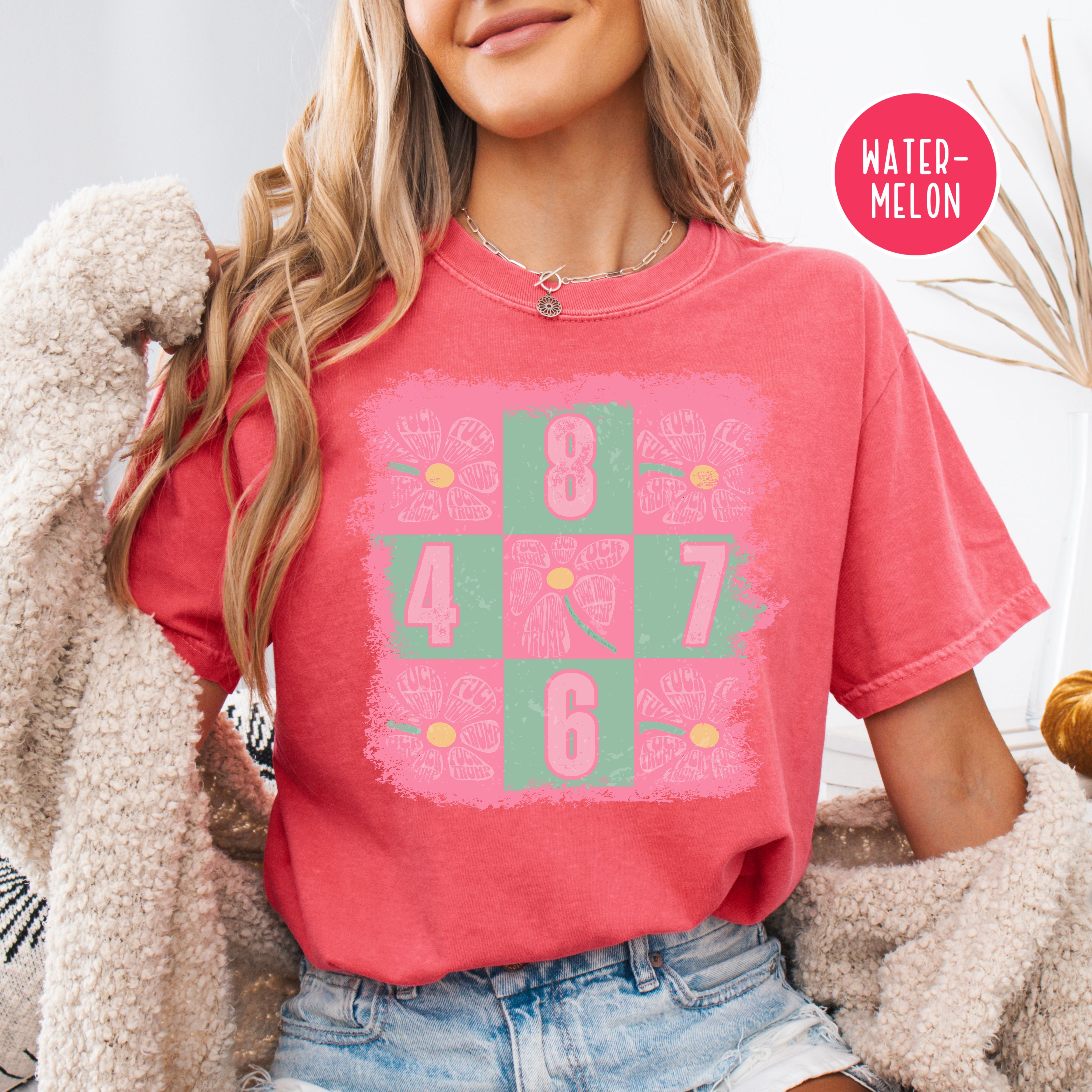 Subtle Fuck Trump Flower with 8647 Grunge Style Comfort Colors® Tee
