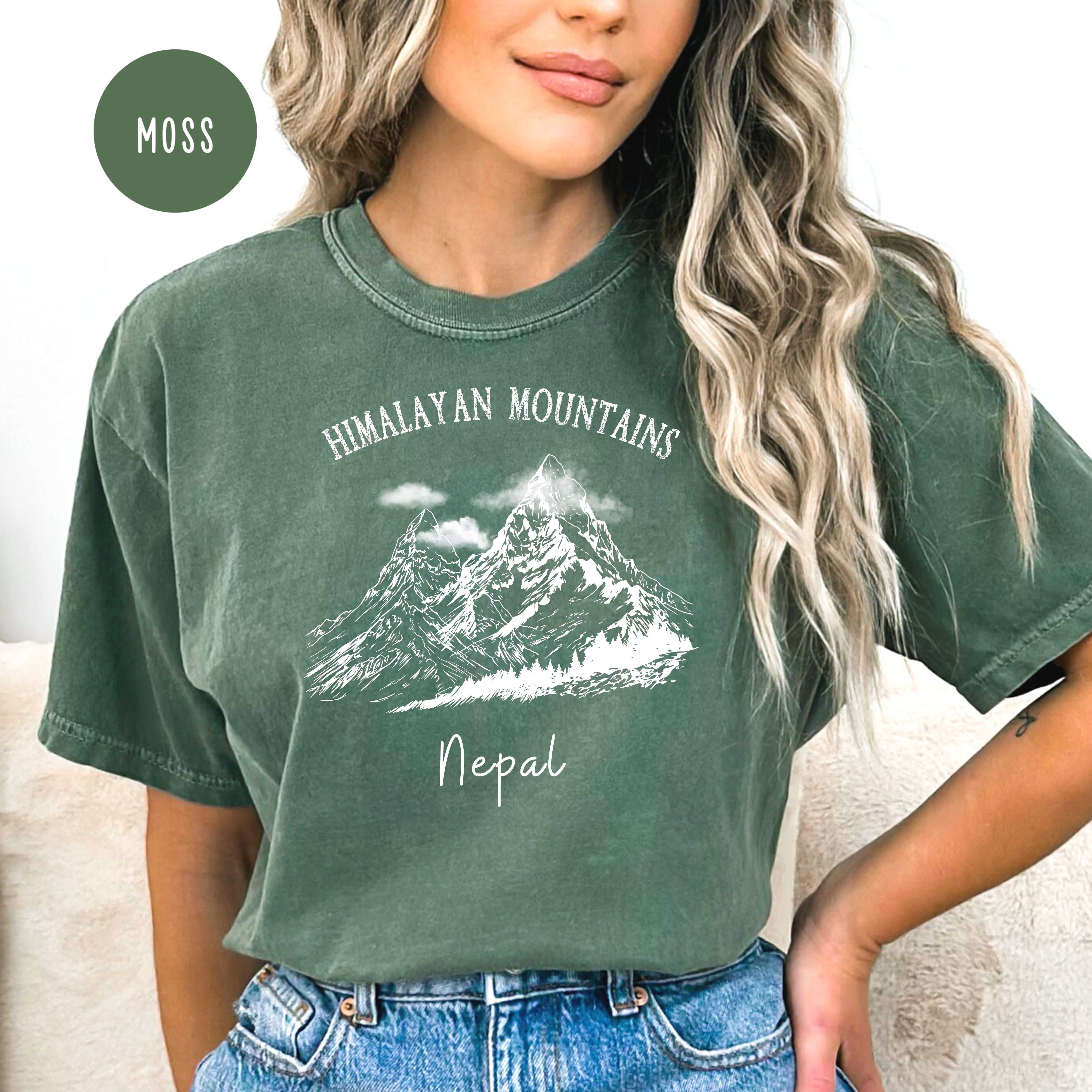 Himalayan Mountains Comfort Colors® Hiking Tee Shirt