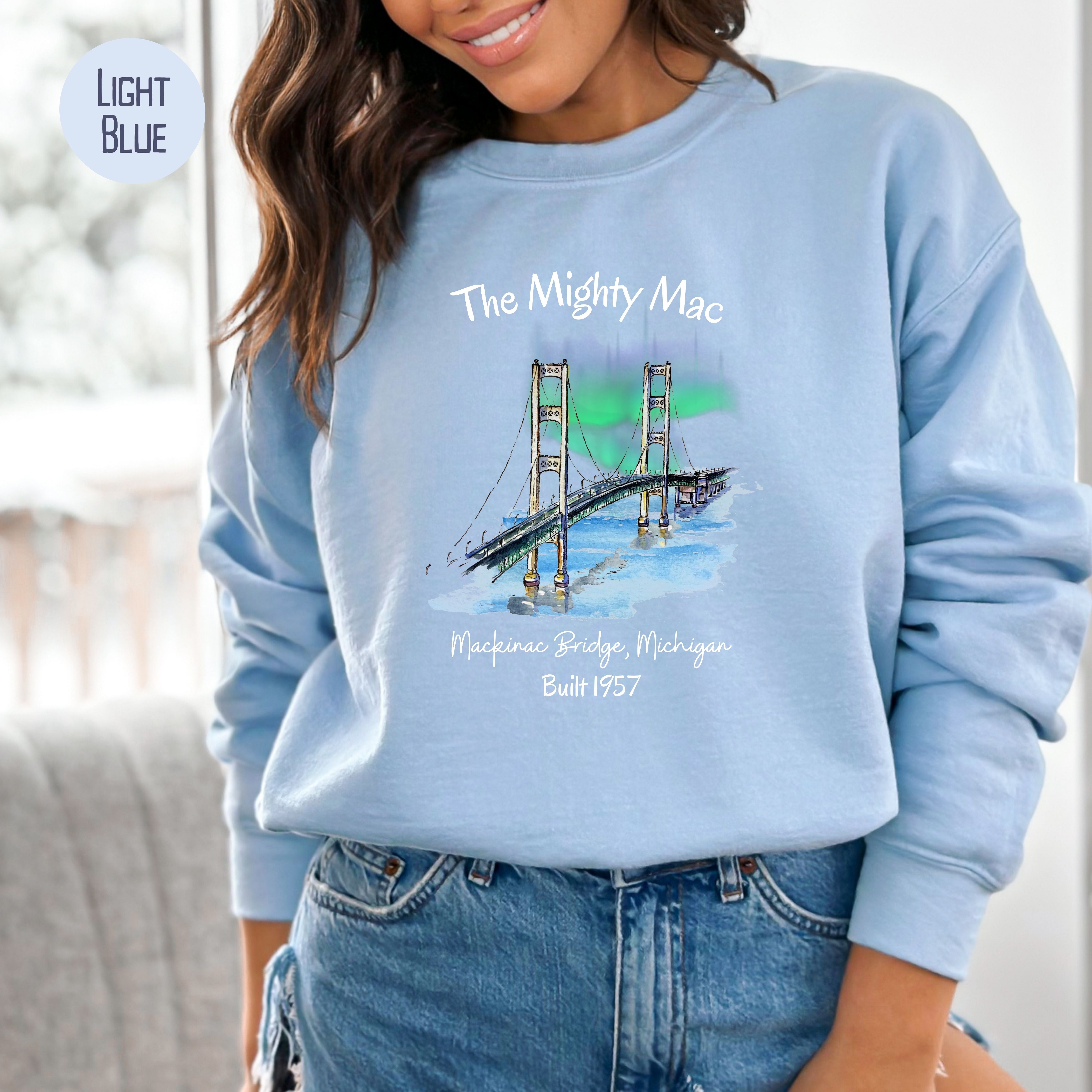 Northern Lights Over The Mackinac Bridge Sweatshirt