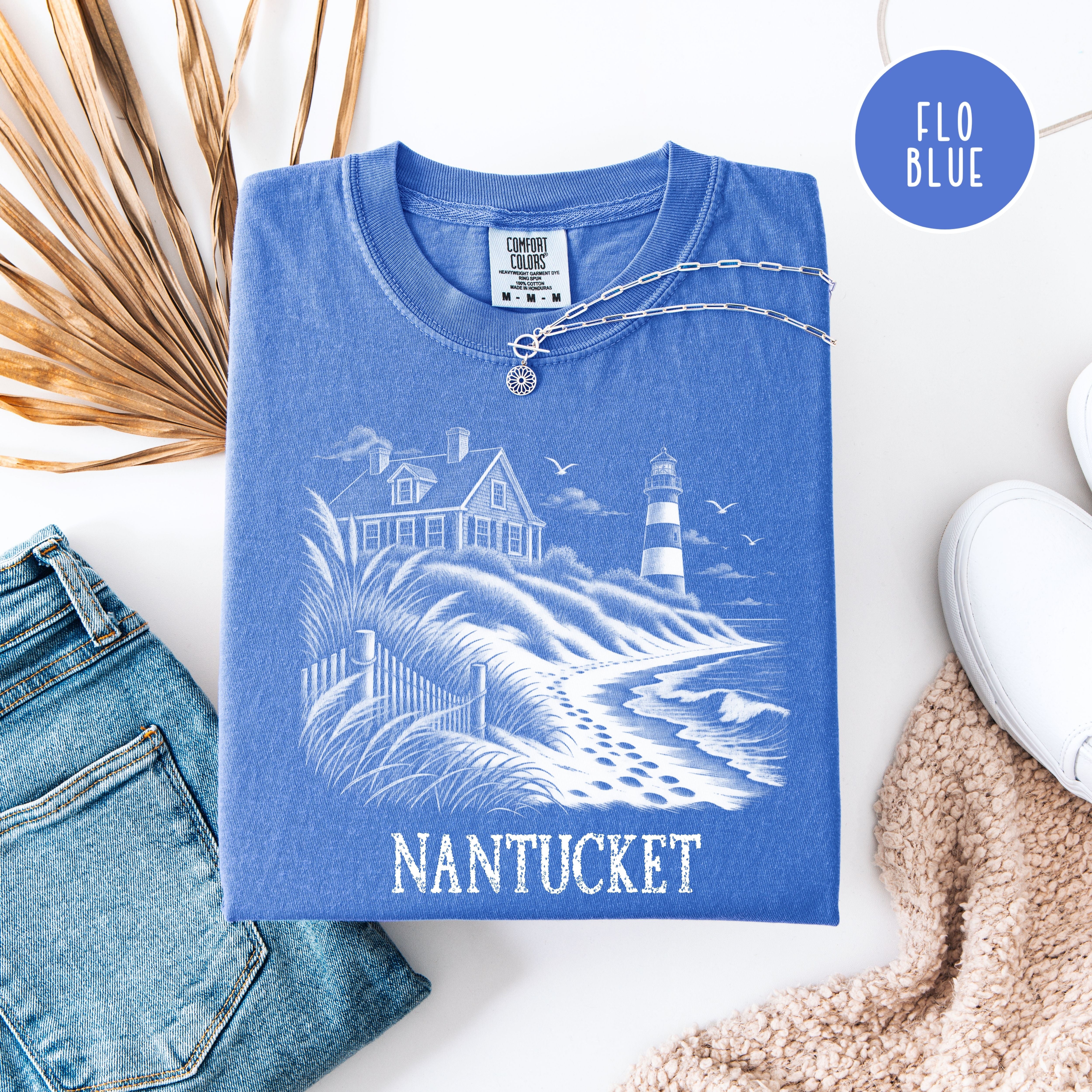 Nantucket Comfort Colors T-Shirt, Nantucket Vacation Gift, Hamptons Coastal Shirt, Traveler Gift Shirt, Ocean Lover Shirt, Nantucket Gift