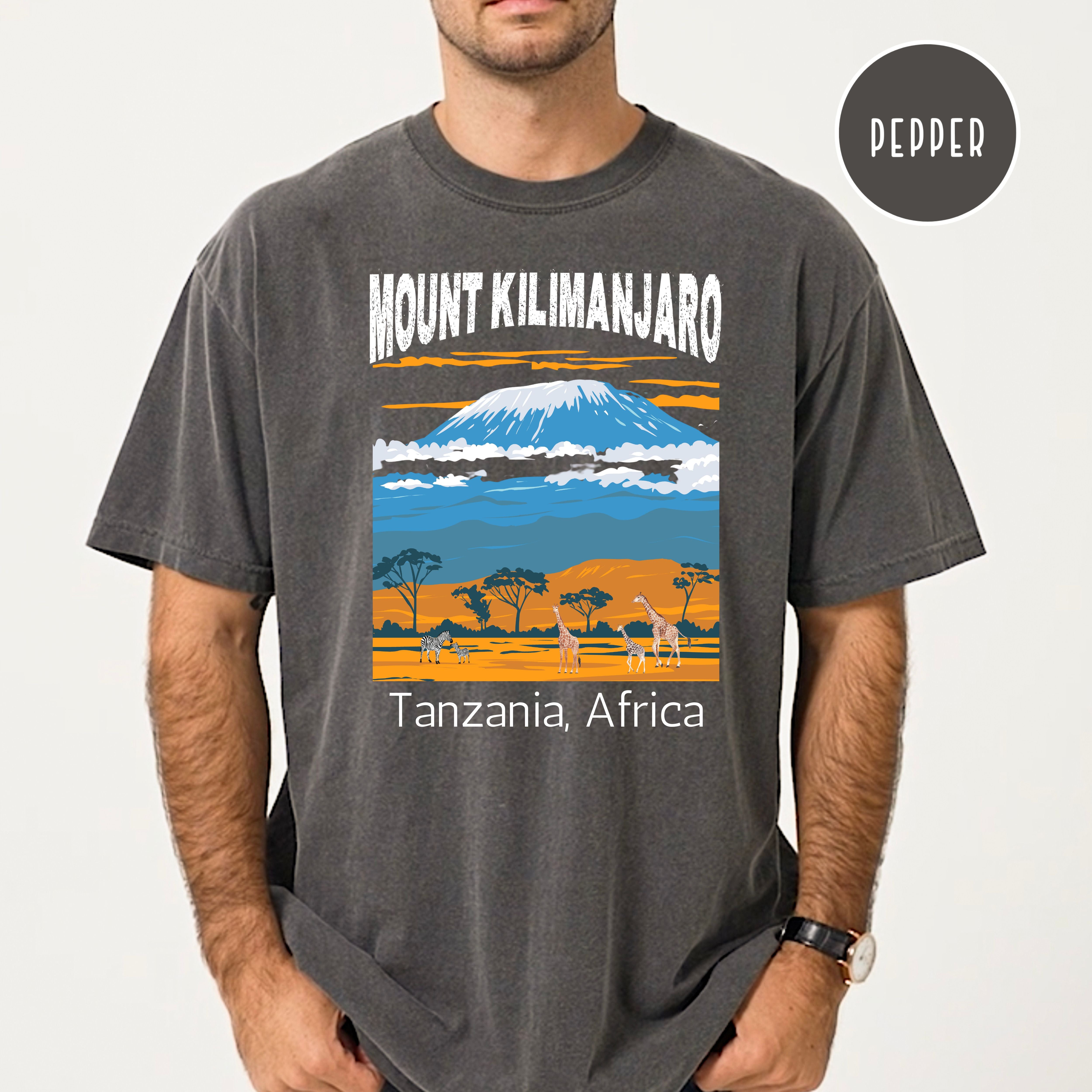 Mount Kilimanjaro Comfort Colors T-Shirt, Tanzania Africa Shirt