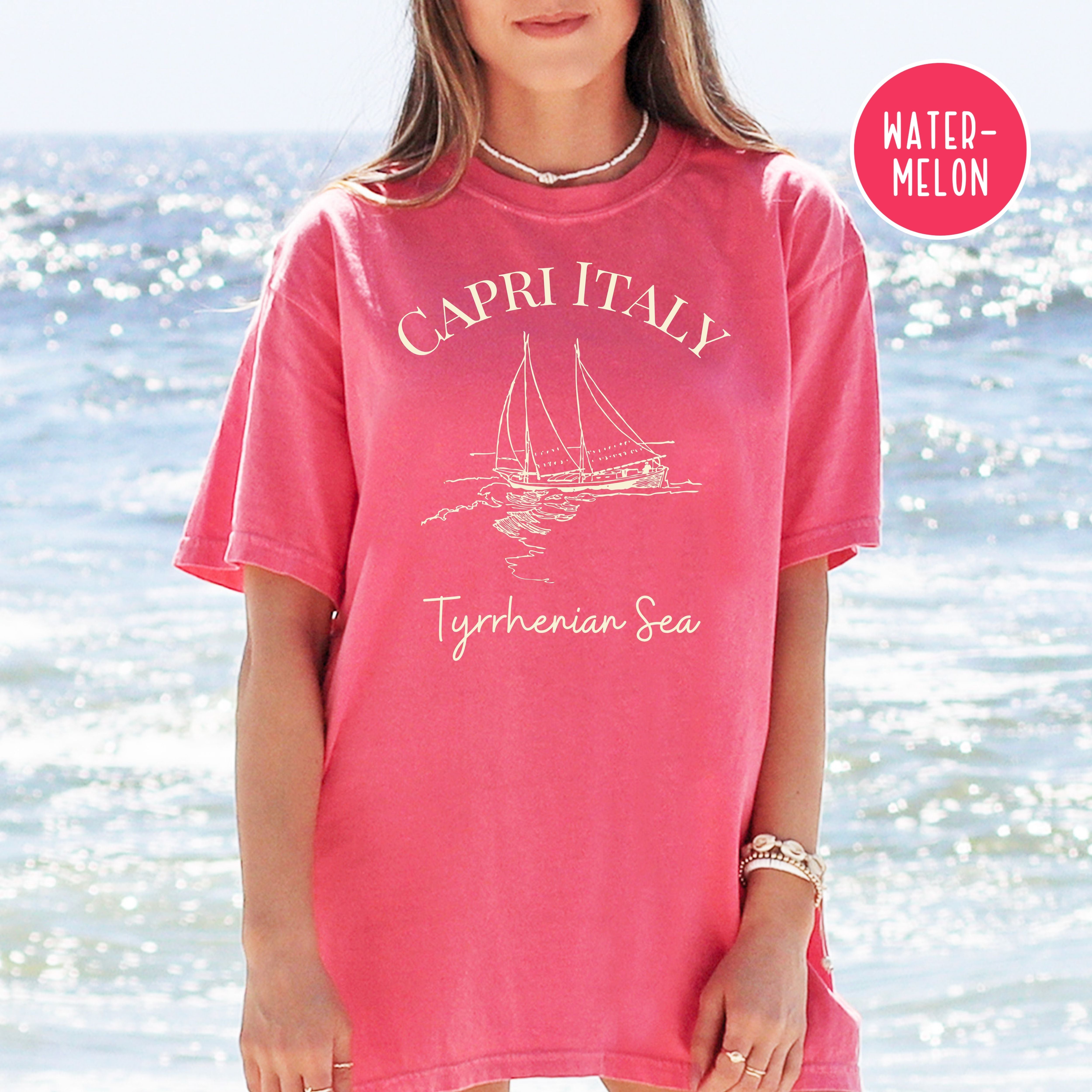 Capri Italy Comfort Colors Gift Tee for Italy Lover