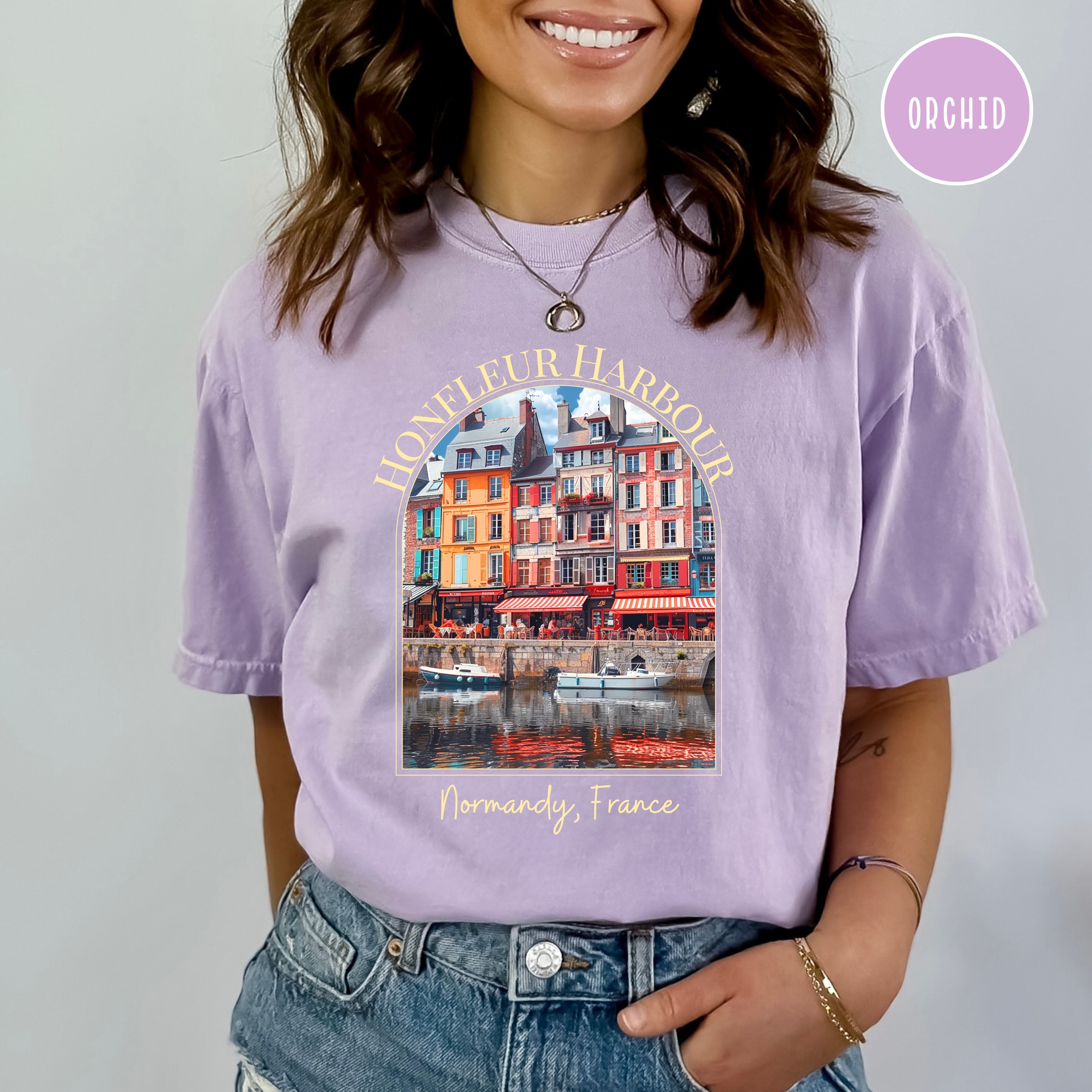Honfleur Harbour Normandy France Comfort Colors® Tee