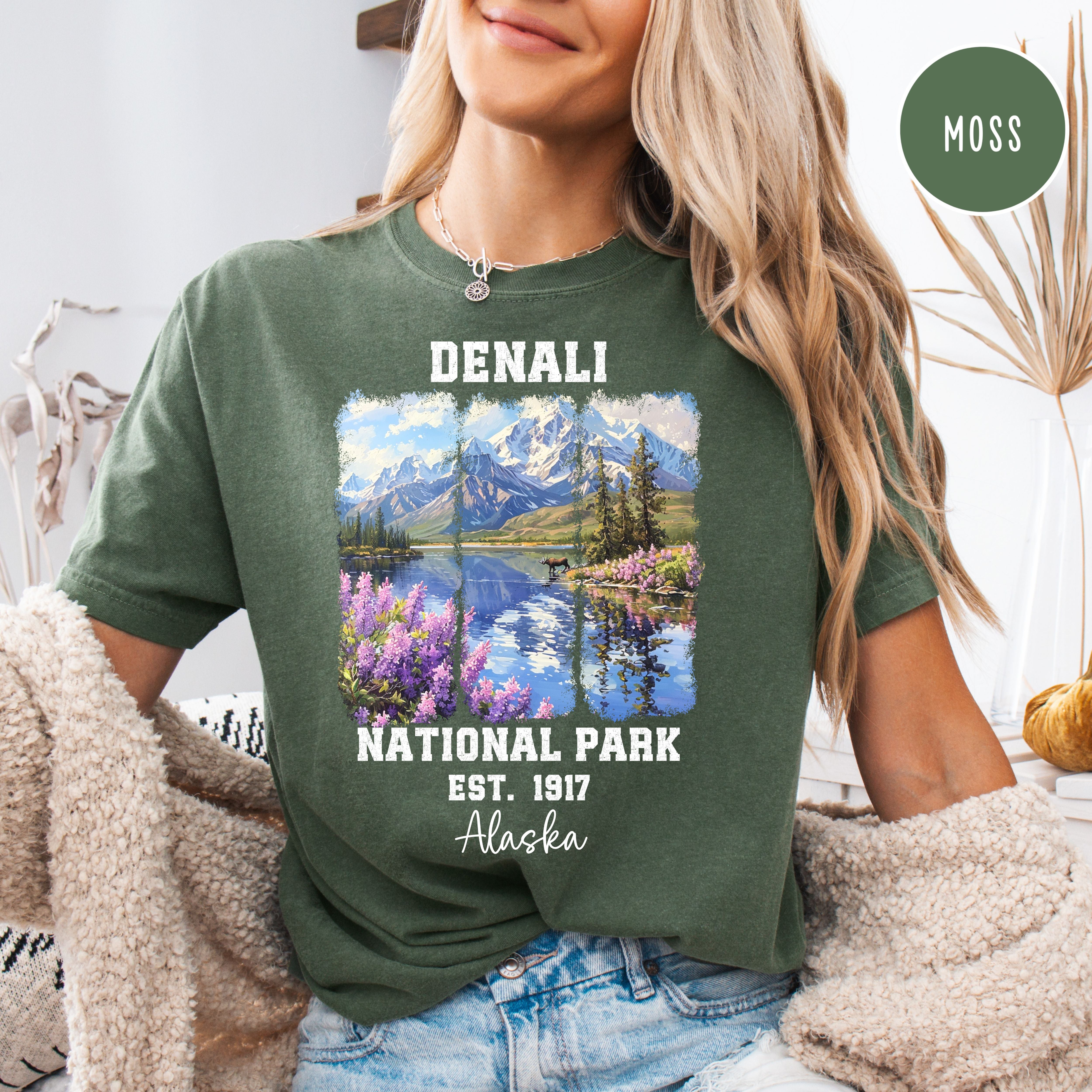 Denali National Park Alaska Comfort Colors Tee