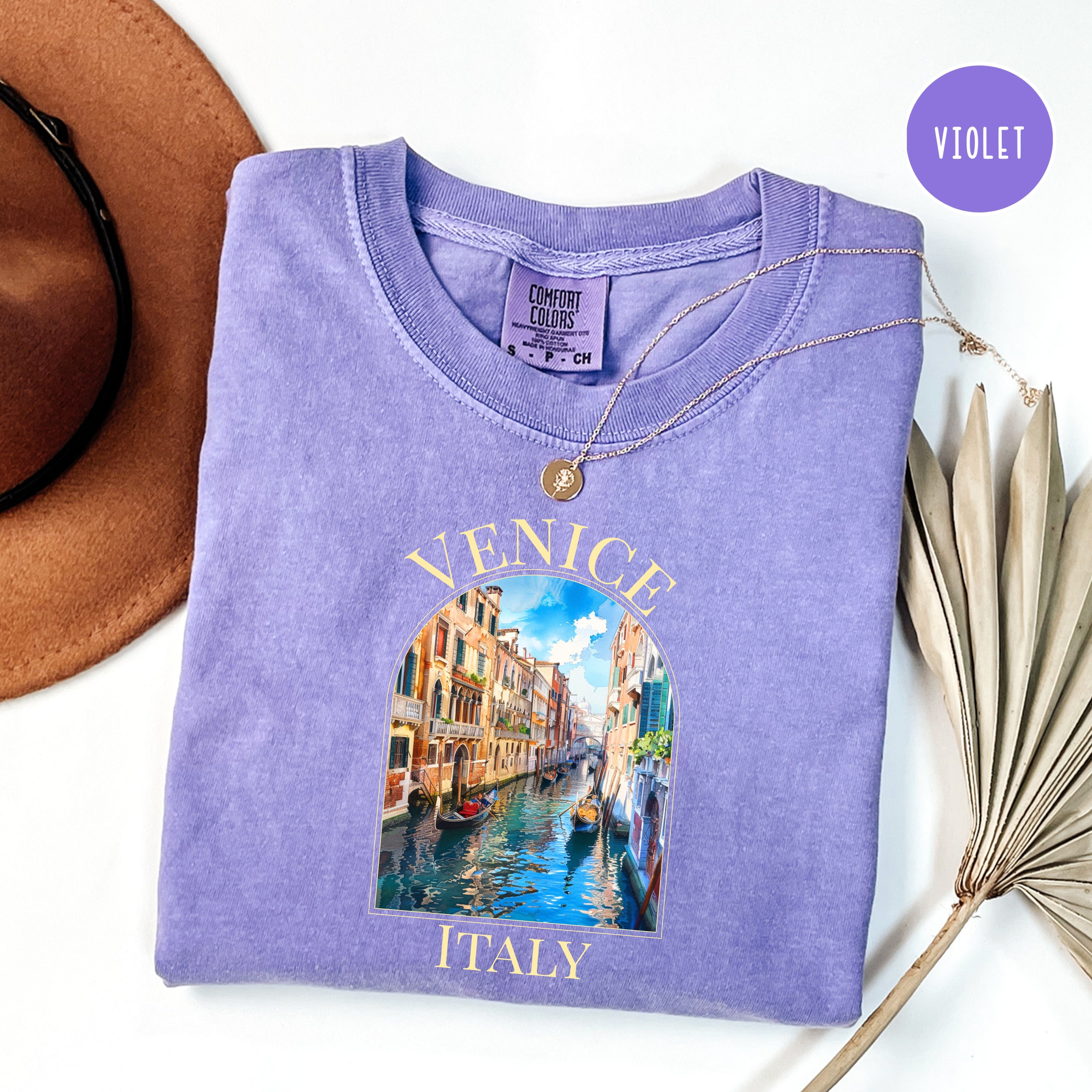 Venice Italy Canals Unisex Comfort Colors T-Shirt, Italy Vacation Shirt, Italy Gift Shirt