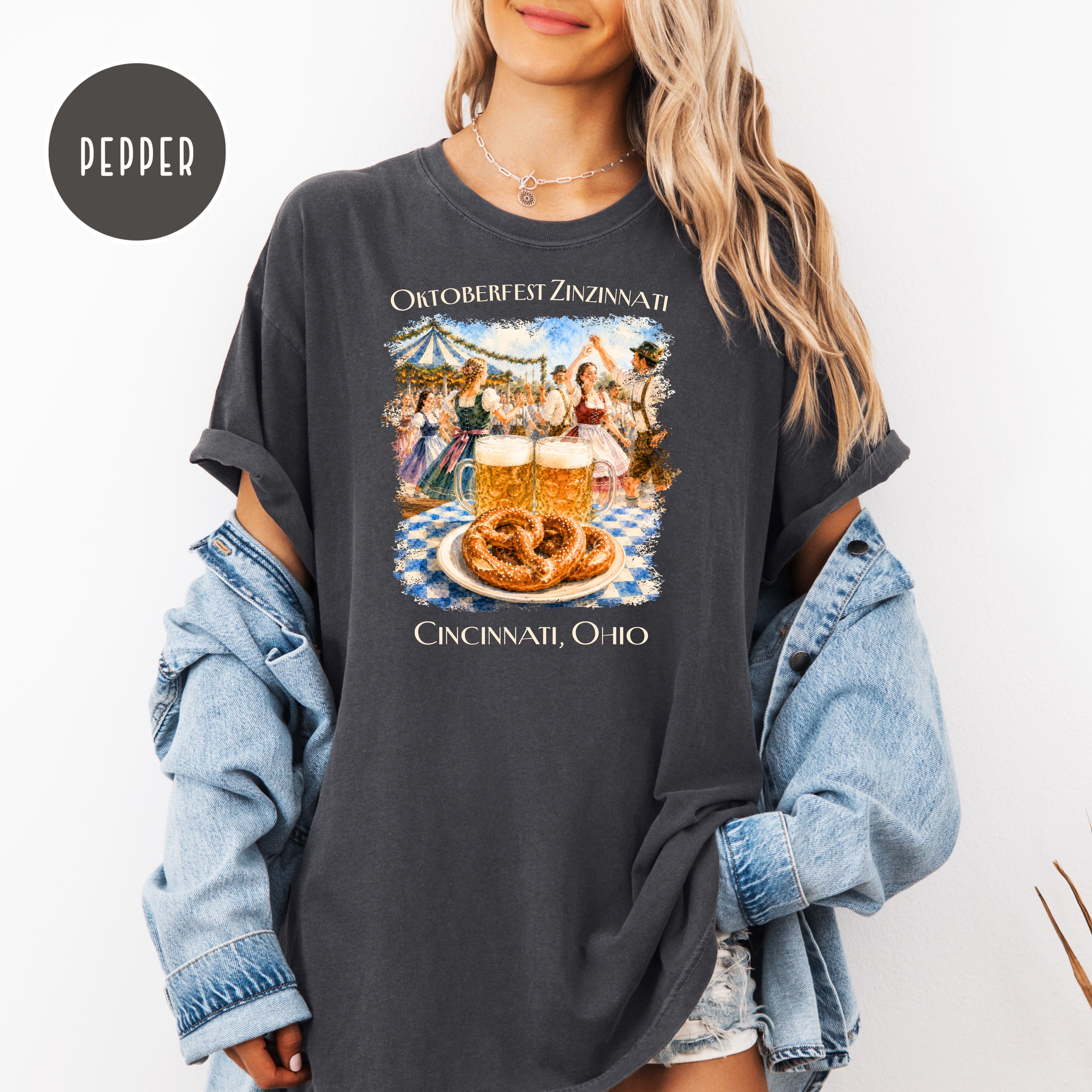 Cincinnati Oktoberfest Celebration Unisex Comfort Colors TShirt, Oktoberfest Zinzinnati Ohio Shirt, Octoberfest Shirt, Cincinnati Gift Shirt