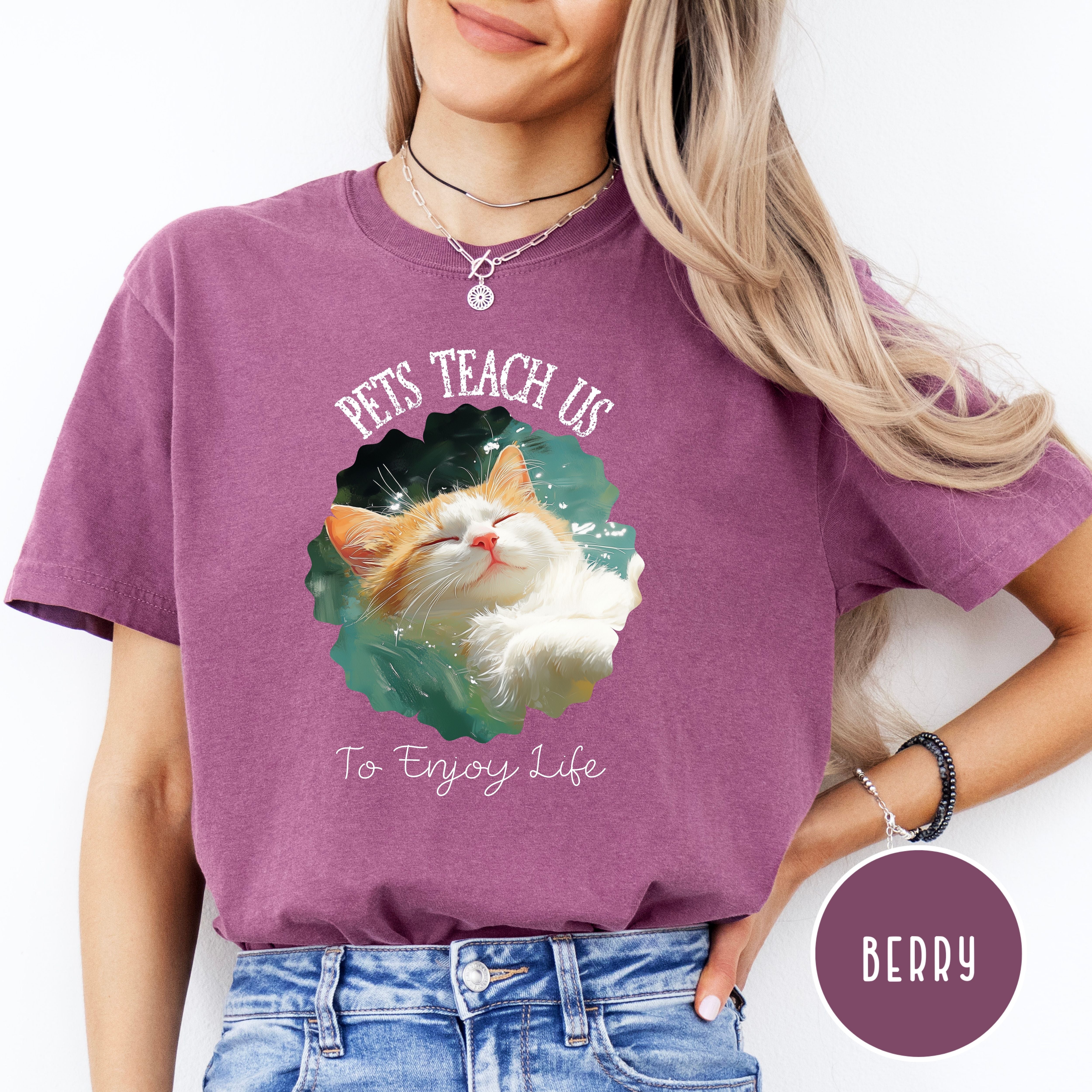 Pets Teach Us To Enjoy Life Comfort Colors® Tee