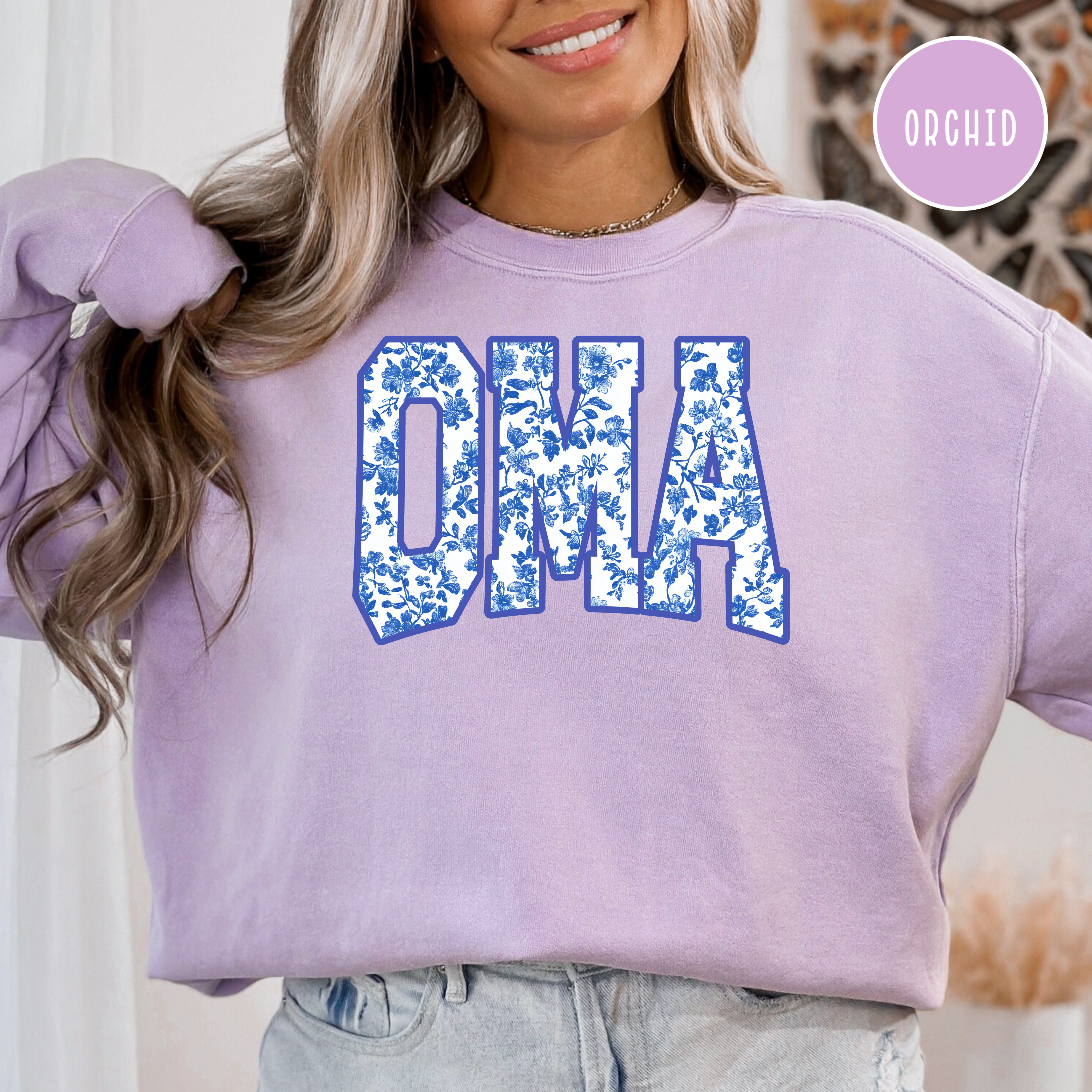 Oma French Toile Comfort Colors® Sweatshirt