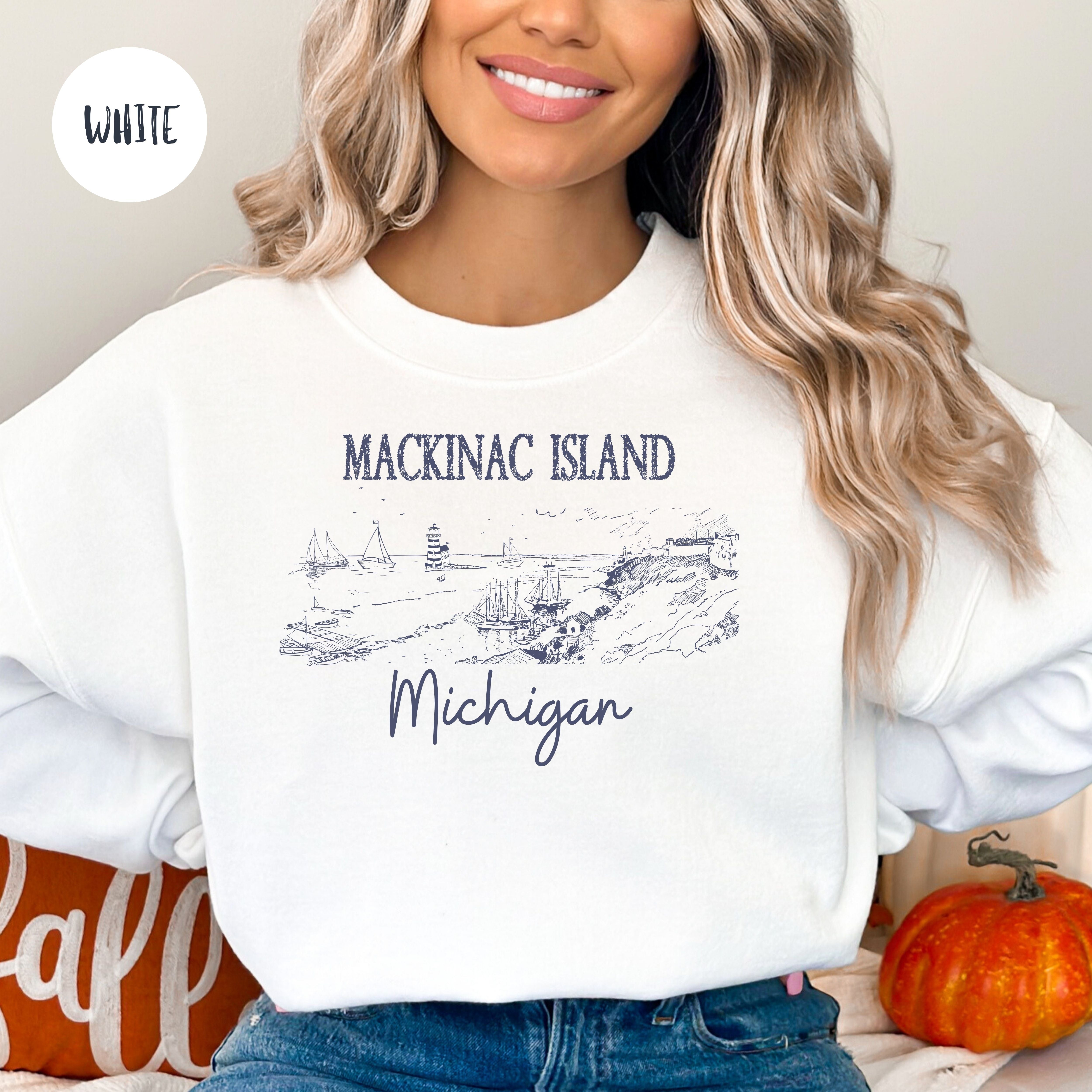 Mackinac Island Michigan Grunge Style Sweater
