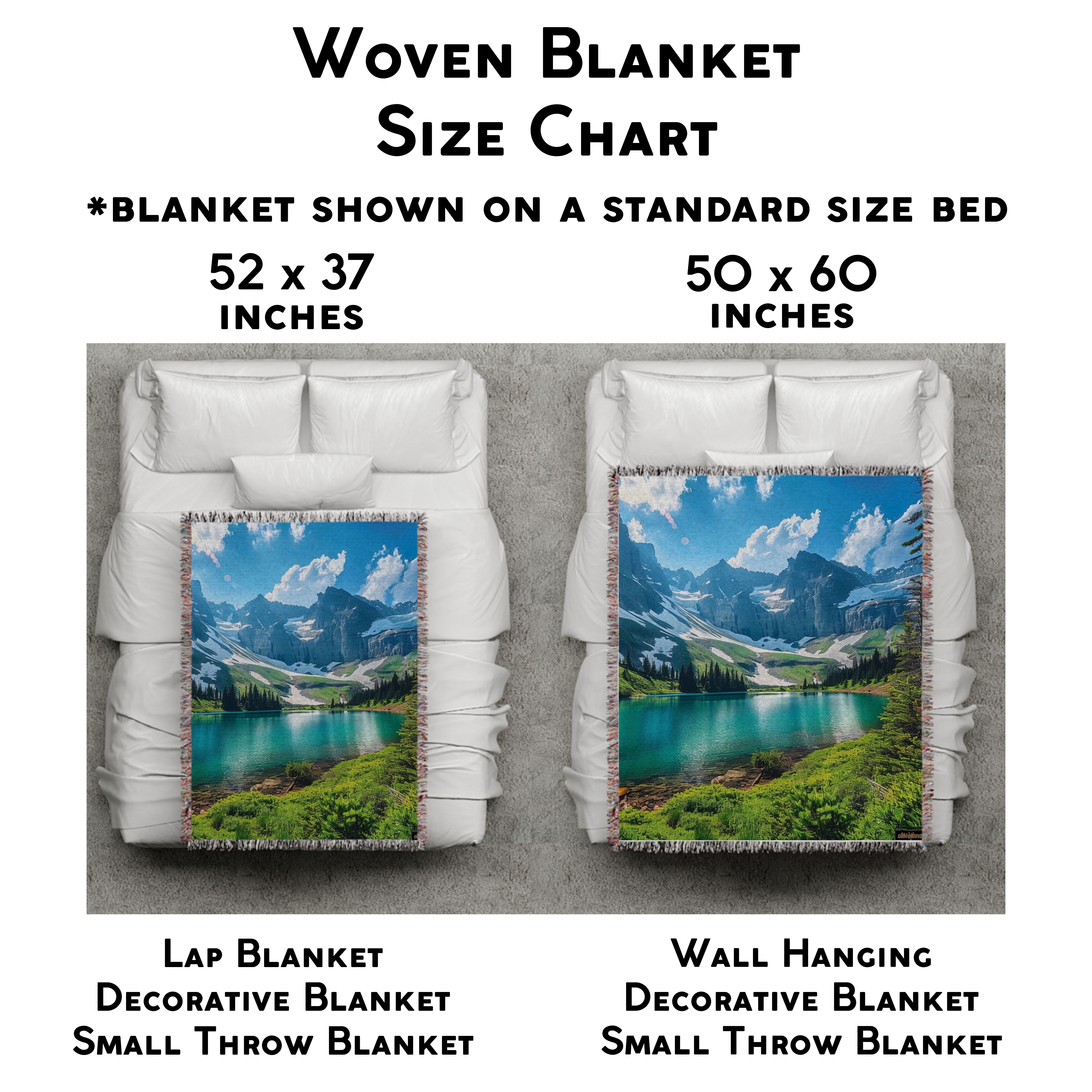 Glacier National Park Montana Woven Throw Blanket