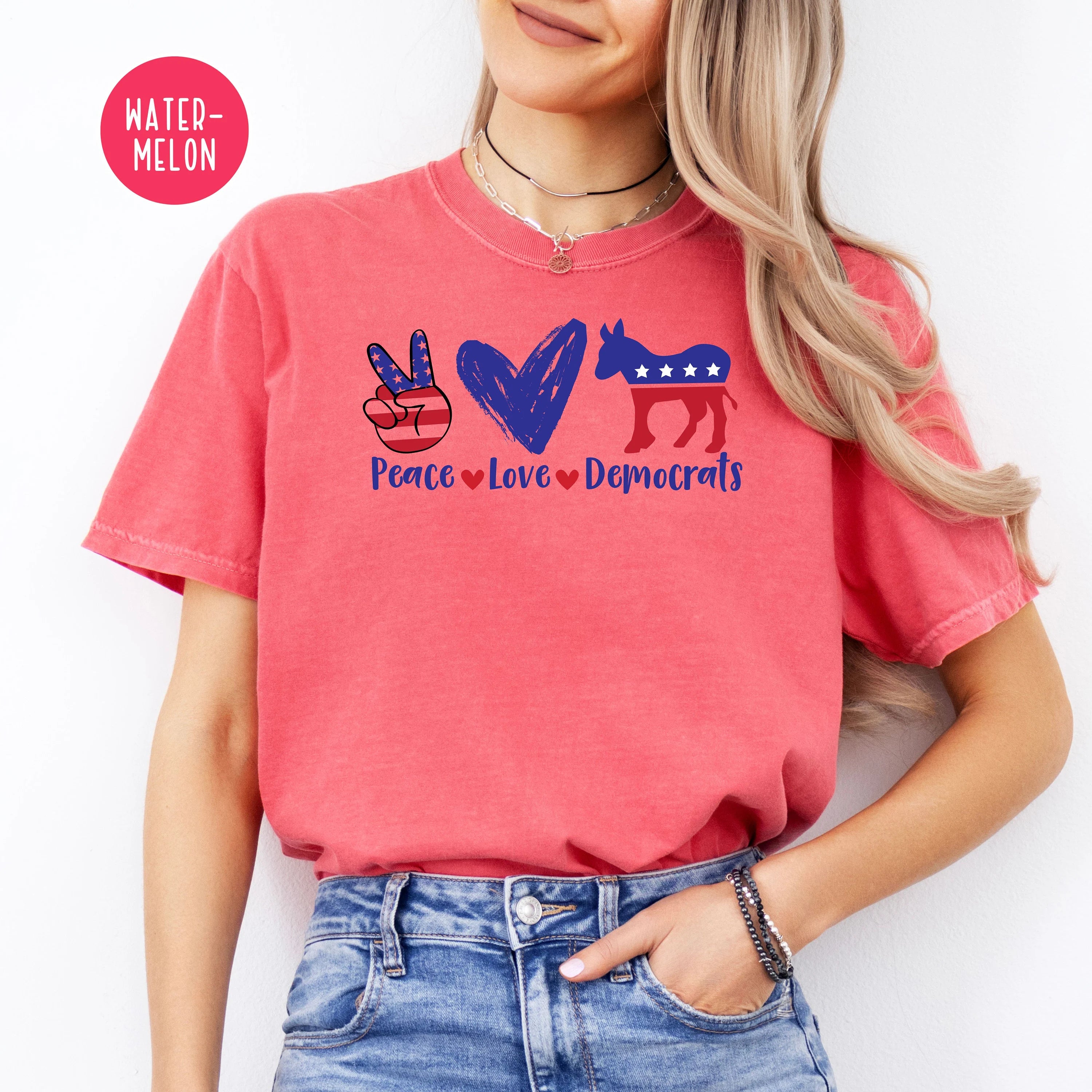 Peace Love Democrats Comfort Colors® Election Tee