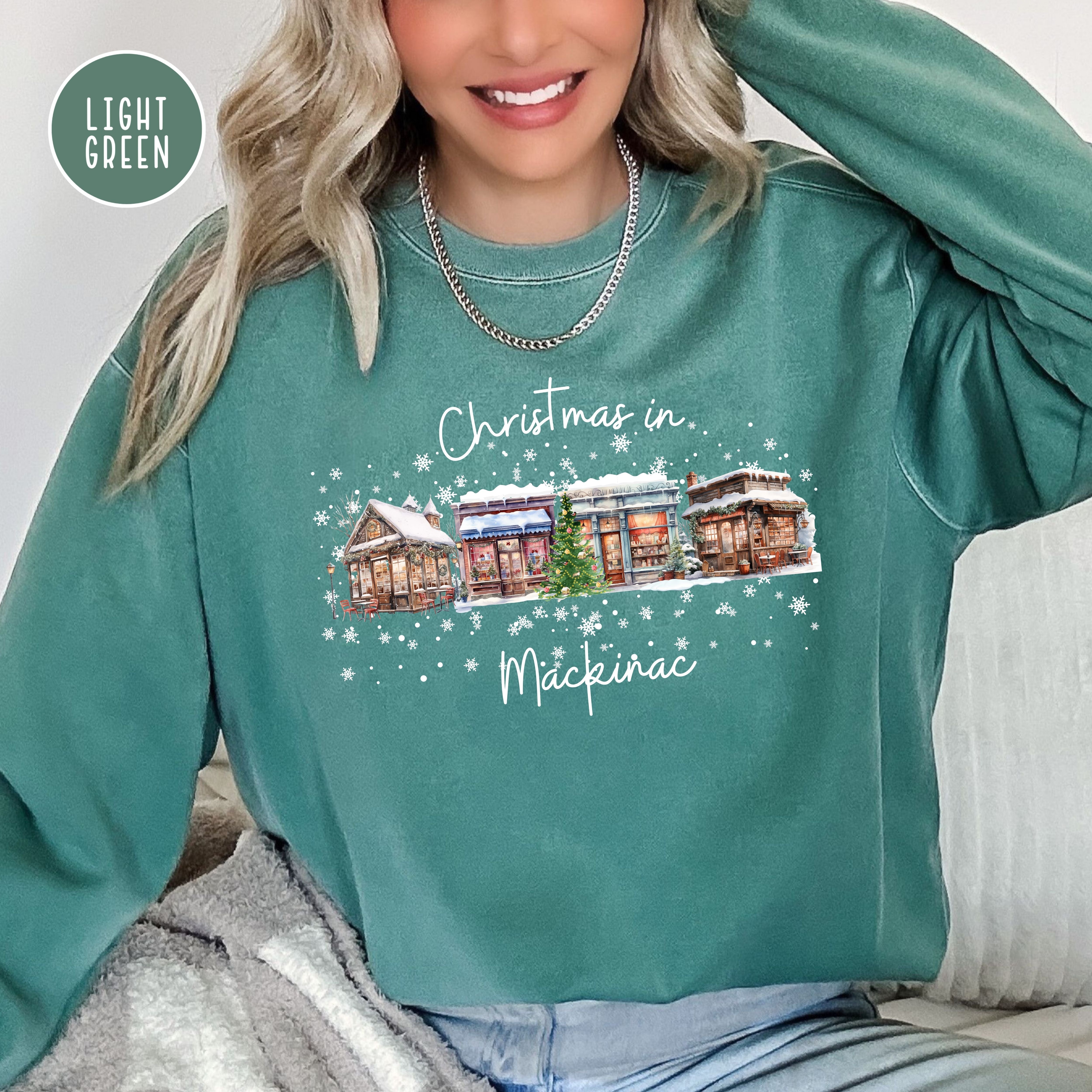 Mackinac Island Christmas Gift Comfort Colors Sweater
