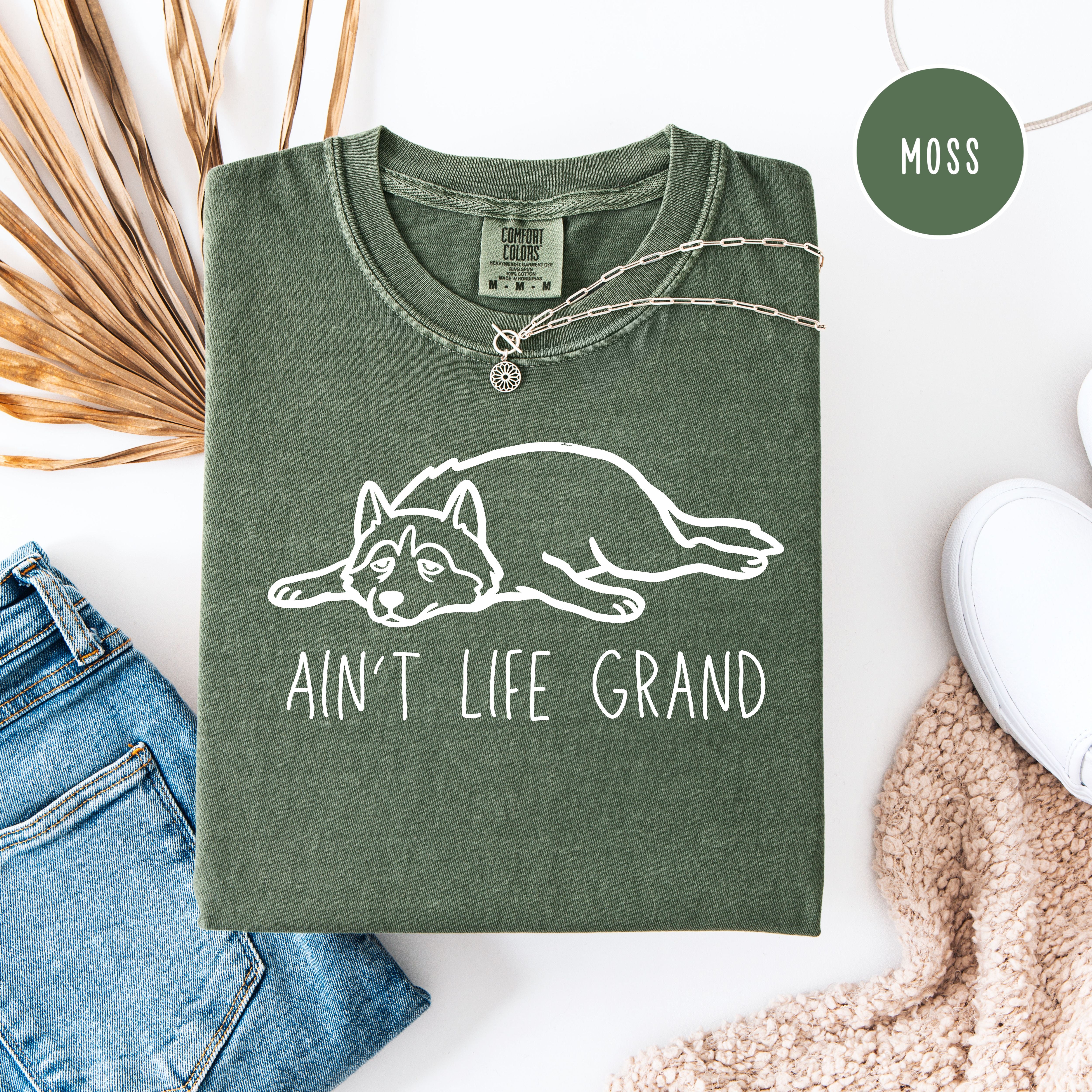 Ain't Life Grand Funny Dog Lover Unisex Comfort Colors T-Shirt, Dog Lover Shirt, Cute Dog Shirt