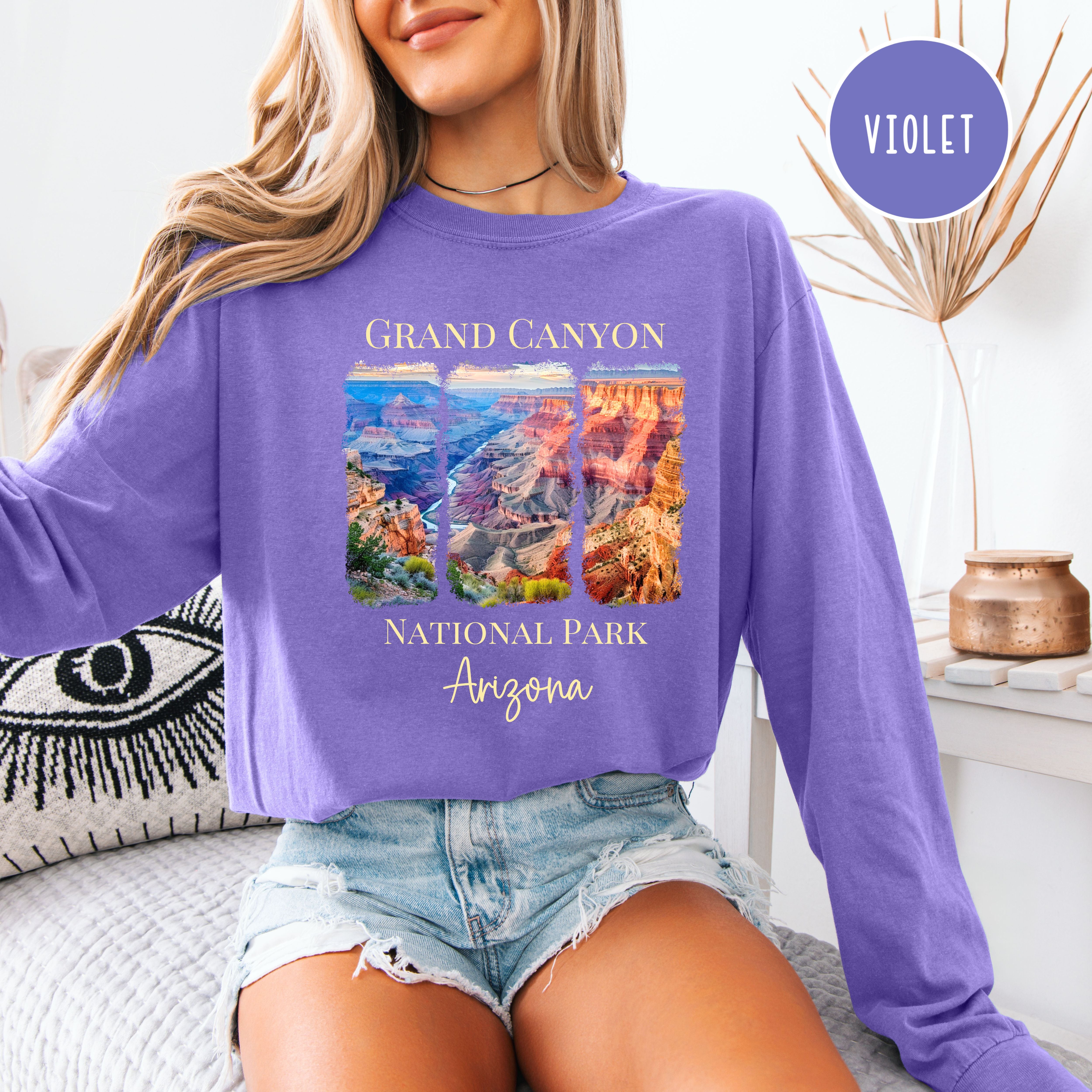 Grand Canyon National Park Comfort Colors Adult Unisex Long Sleeve Tee Shirt