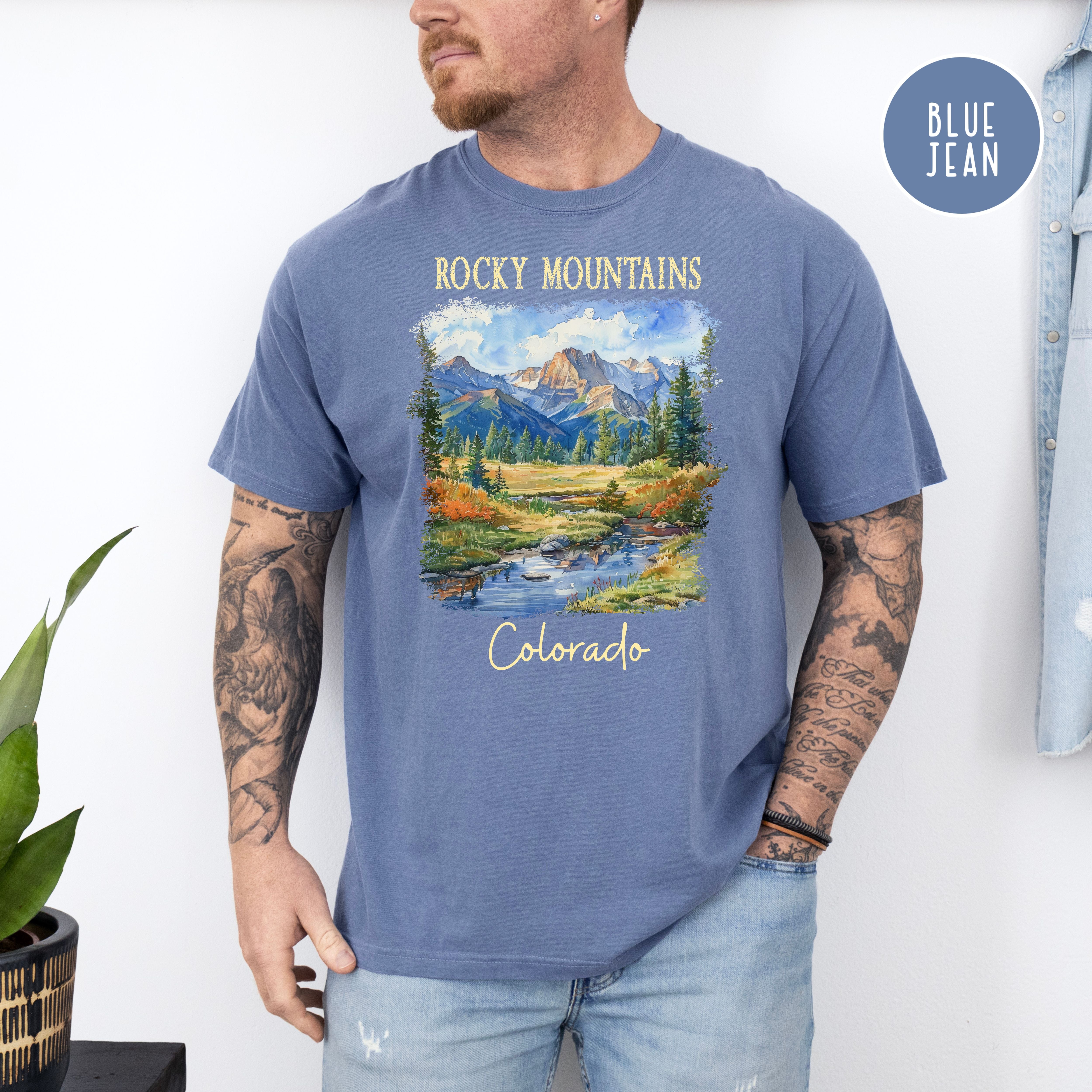 Colorado Rocky Mountains Unisex Comfort Colors T-Shirt, Colorado Vacation Travel Gift