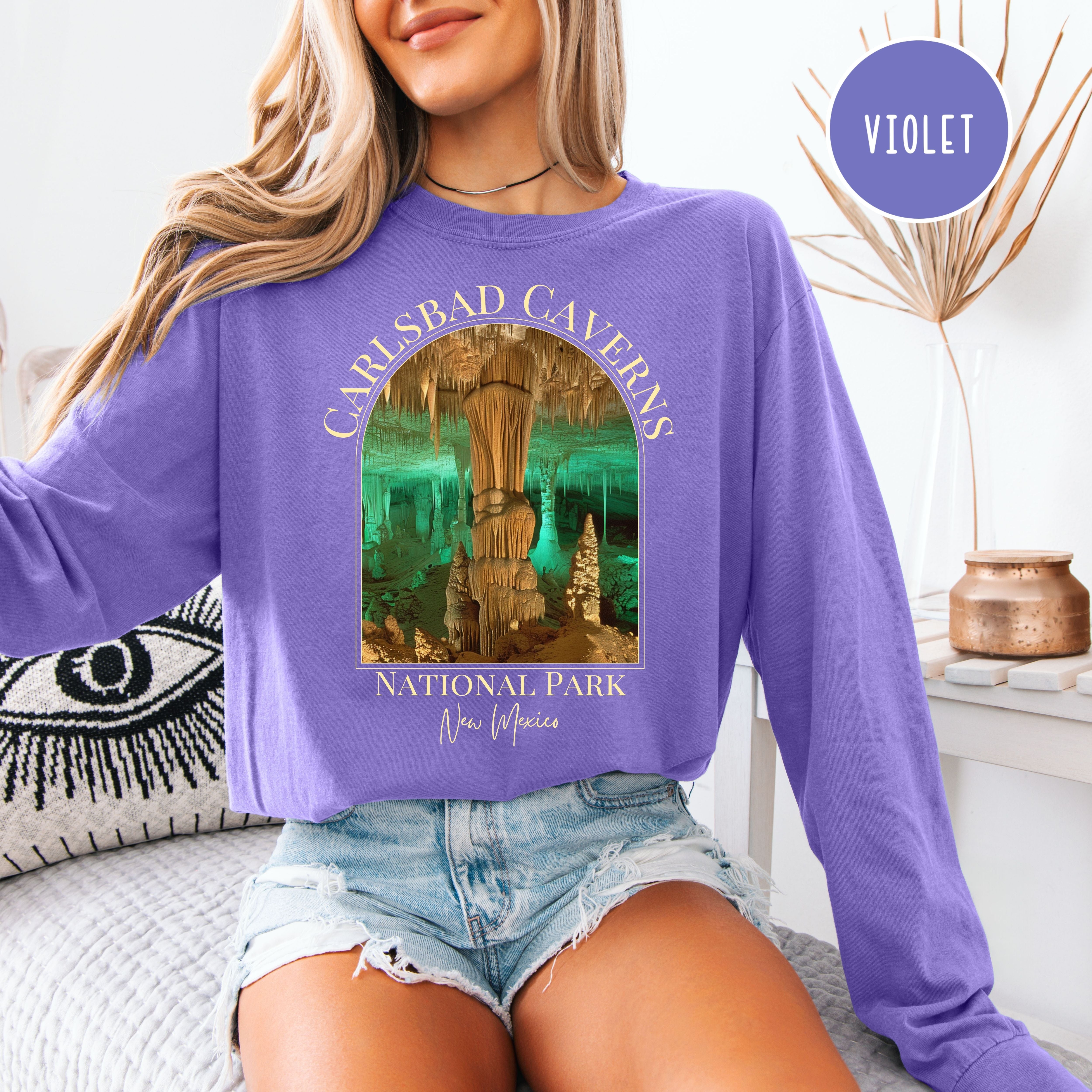 Carlsbad Cavern National Park New Mexico Comfort Colors Long Sleeve Unisex Tee