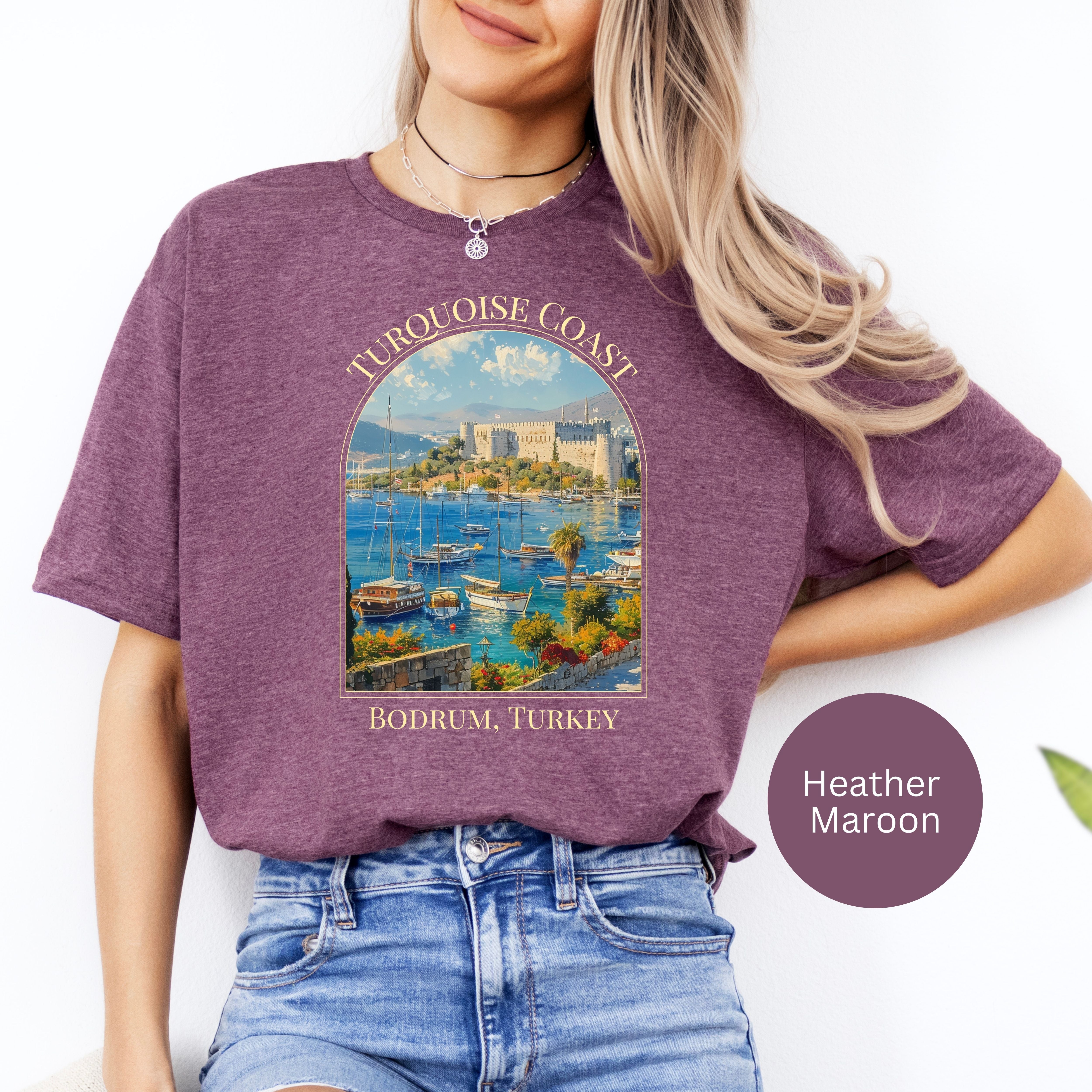 Turquoise Coast of Bodrum Turkey Soft-Style Unisex Tee
