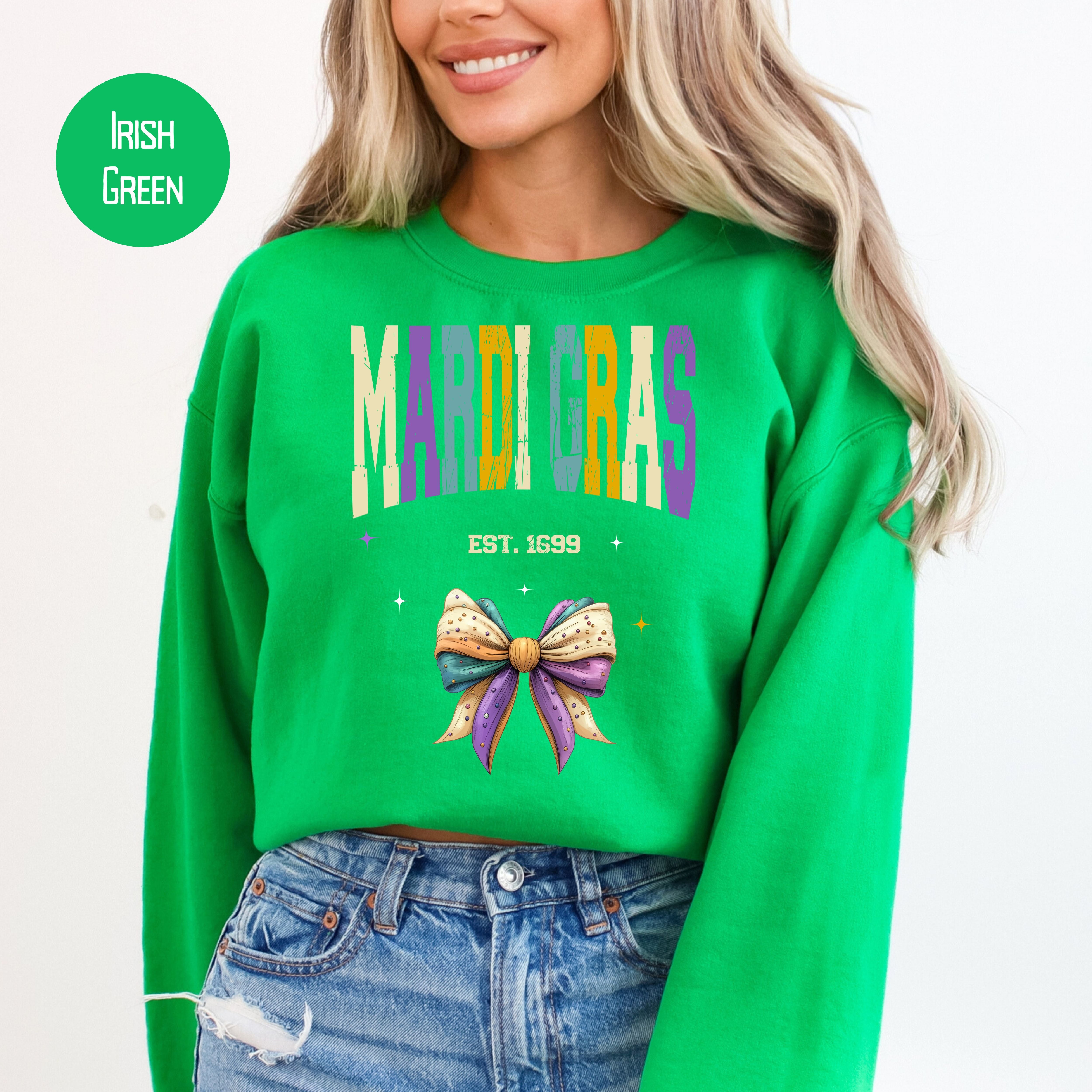 Mardi Gras Grunge Sweatshirt
