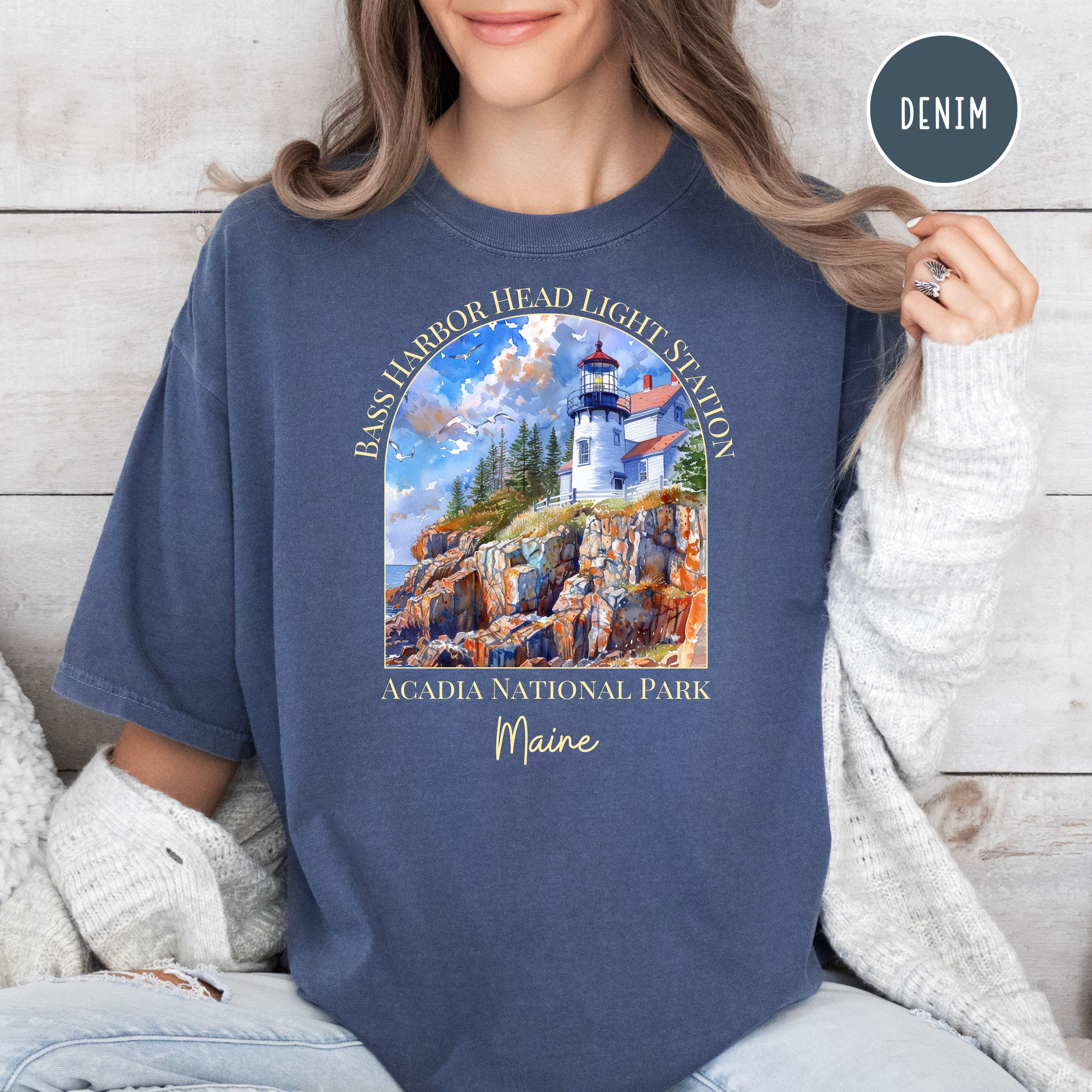 Bass Harbor Maine Lighthouse Tee