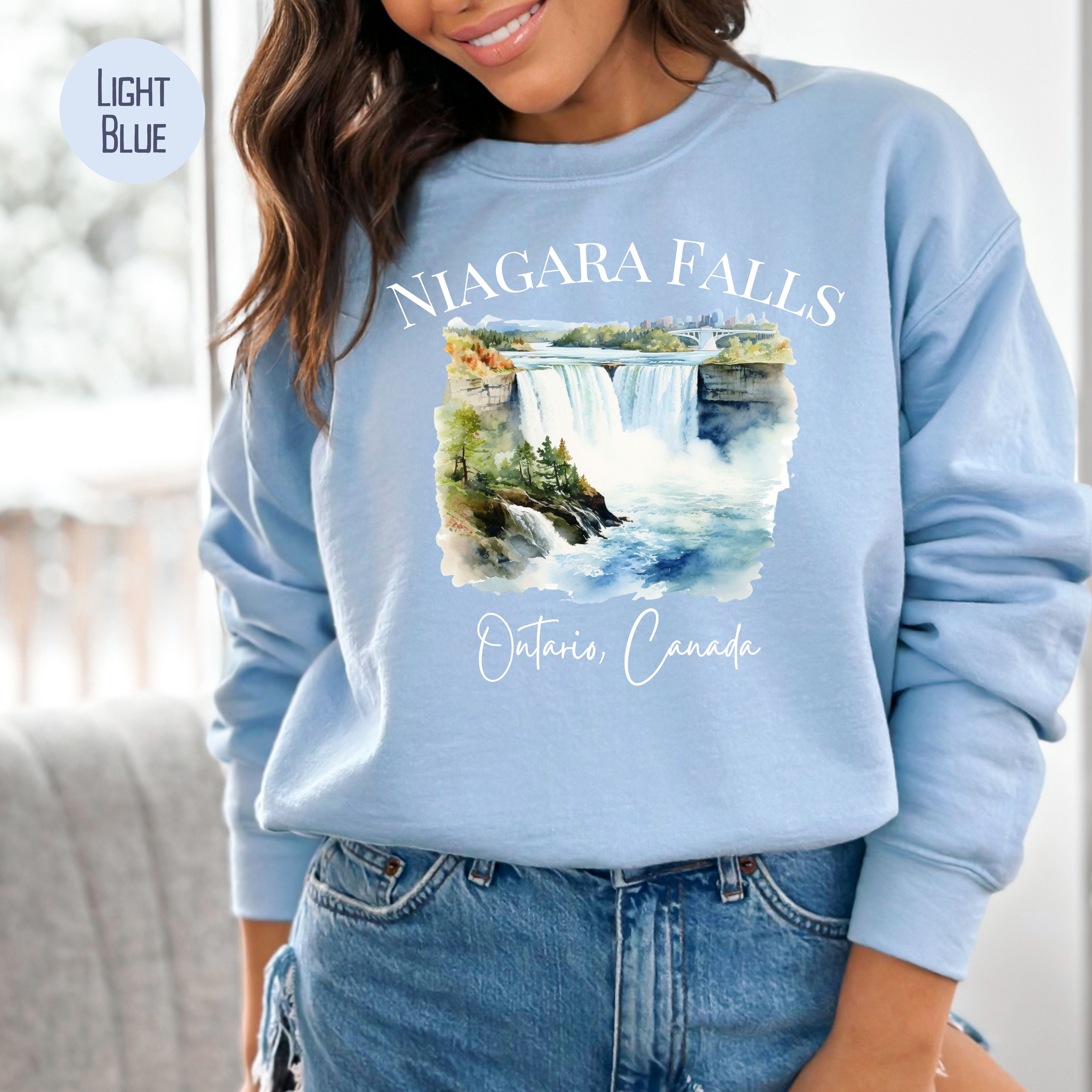 Niagara Falls Waterfall Ontario Canada Adult Unisex Crewneck Sweatshirt