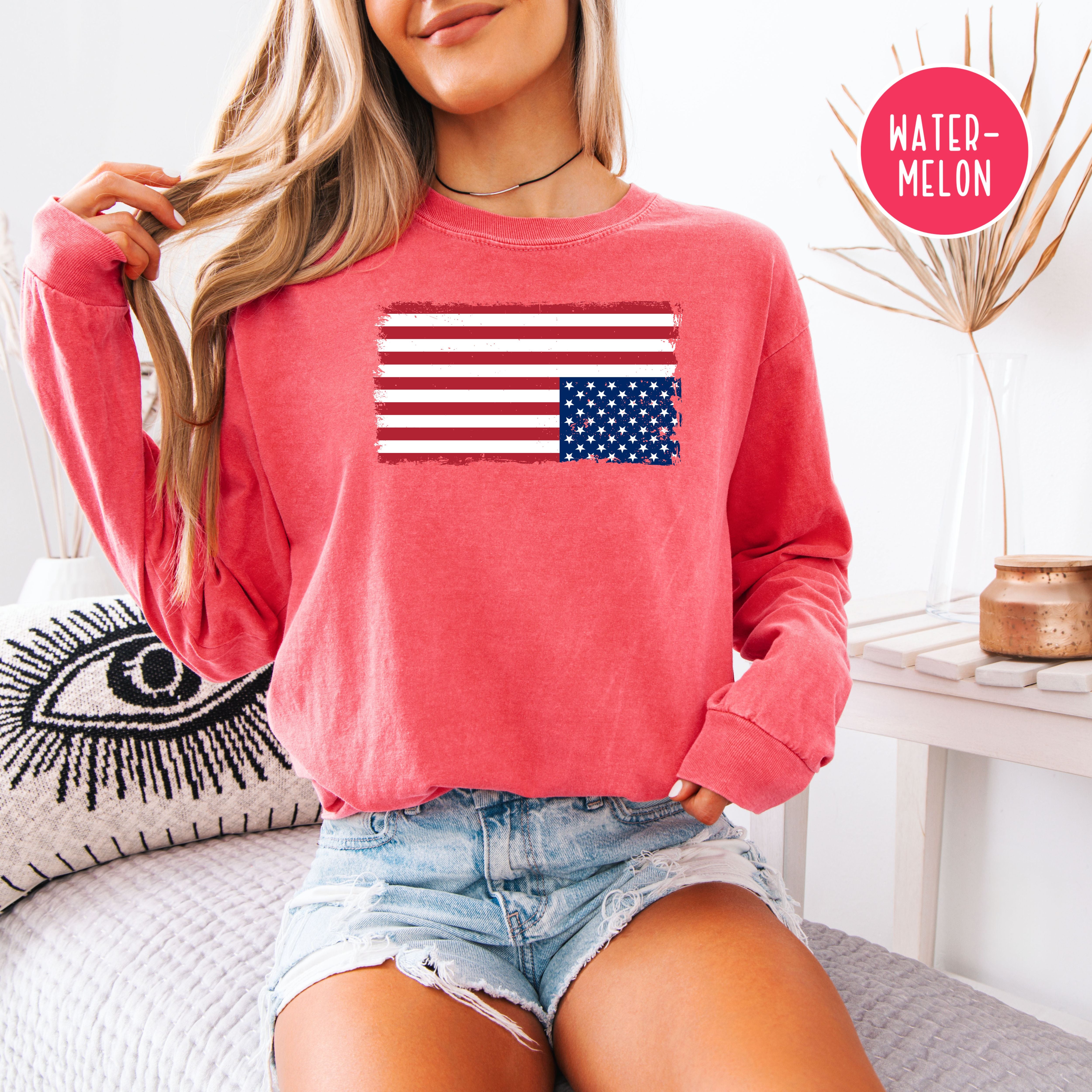 Upside Down Flag Anti Trump Admin Protest Comfort Colors Democrat Gift Shirt