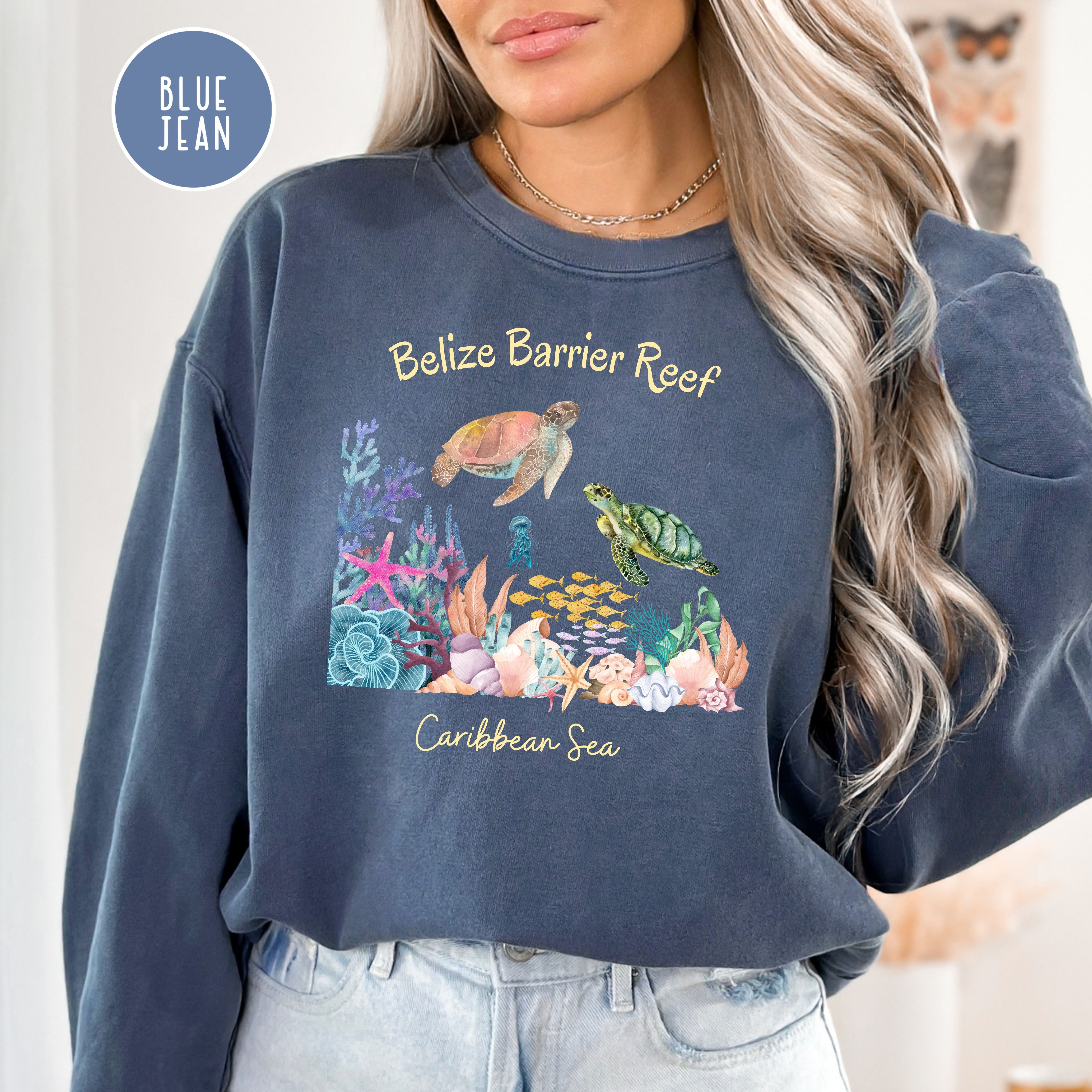 Belize Barrier Reef Caribbean Sea Comfort Colors® Sweatshirt