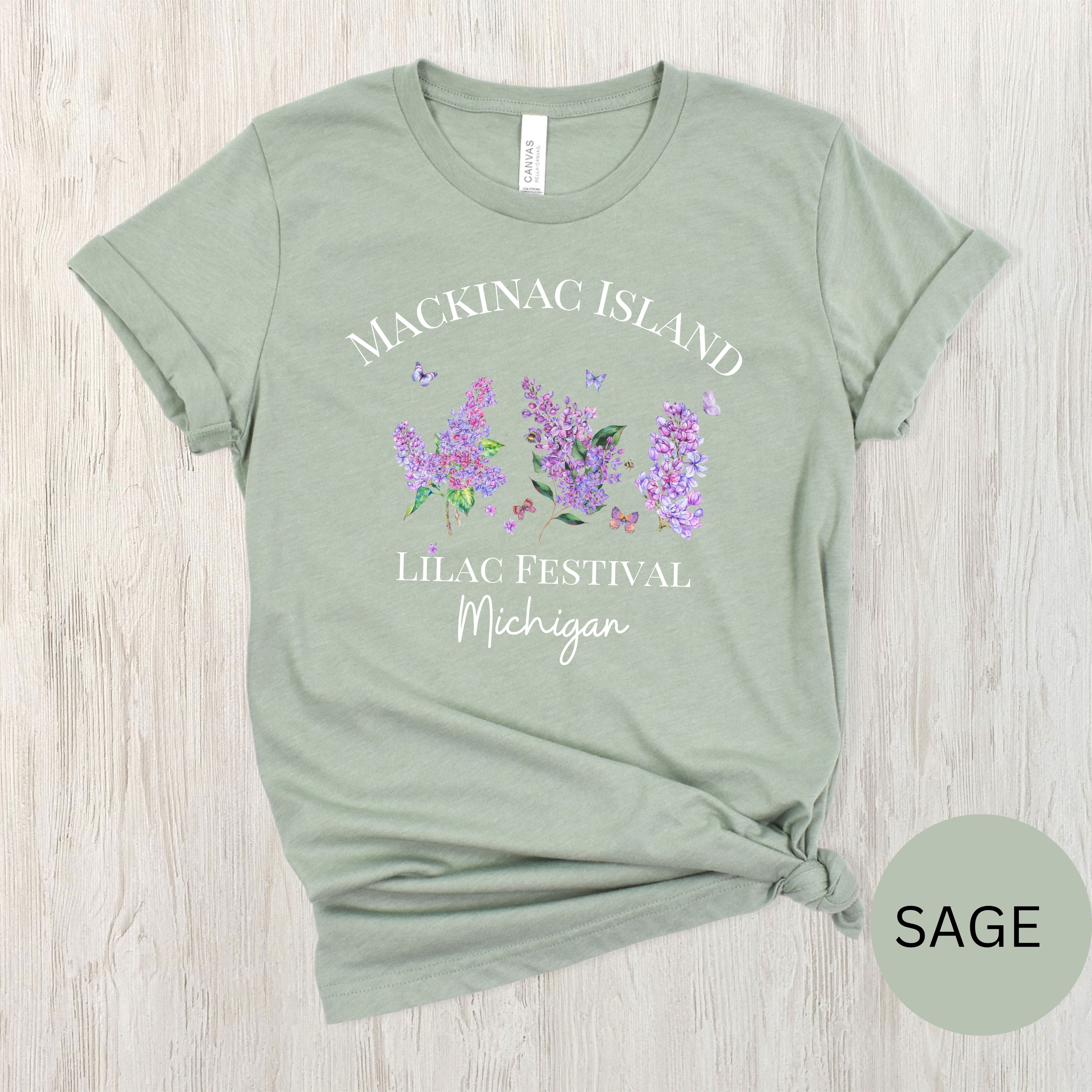 Mackinac Island Michigan Lilac Festival Bella Canva Soft Unisex T-Shirt
