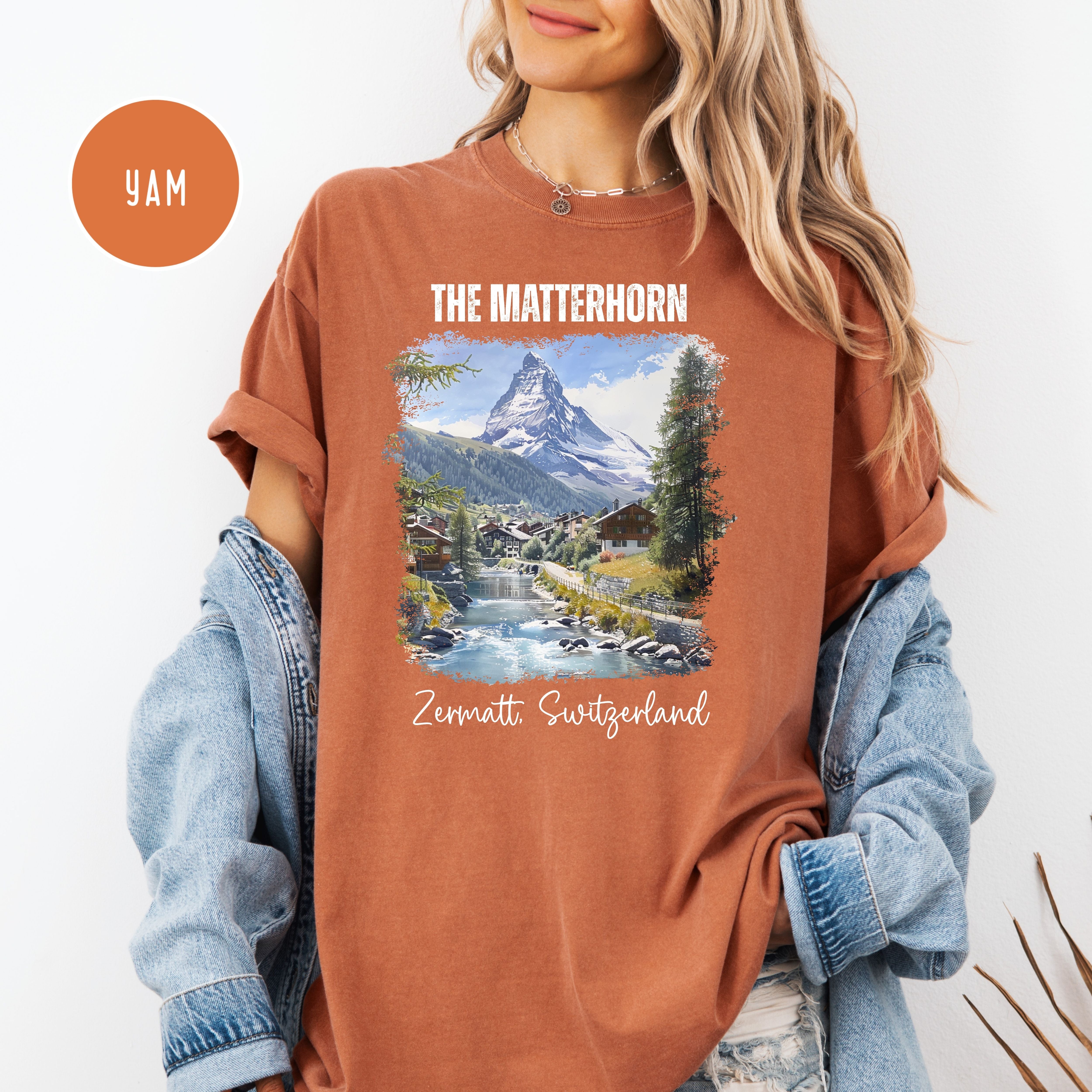 Matterhorn Zermatt Switzerland Comfort Colors Swiss Alps Vacation Gift Tee
